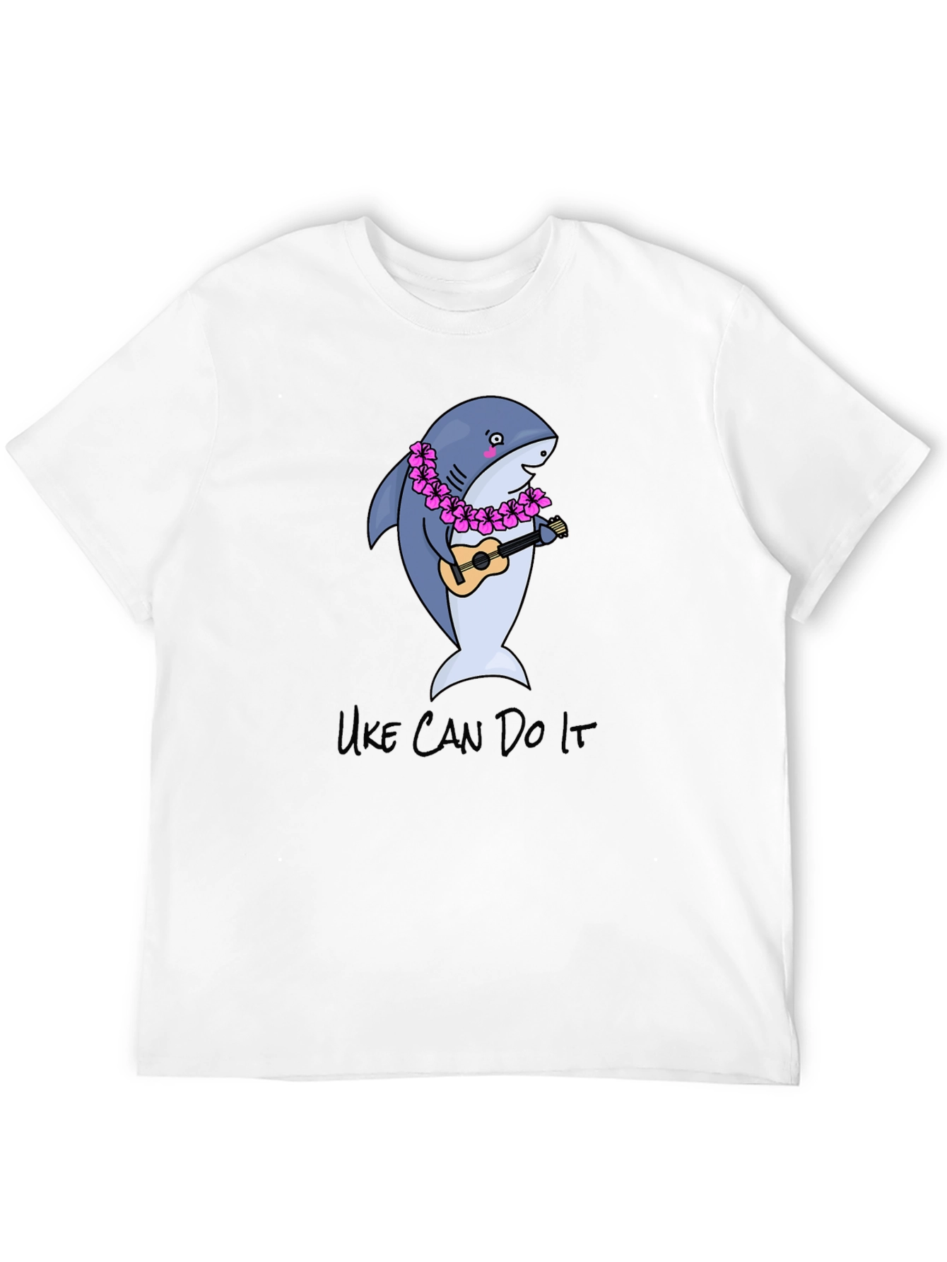 Uke Can Do It Shark Ukulele Graphic T-Shirt