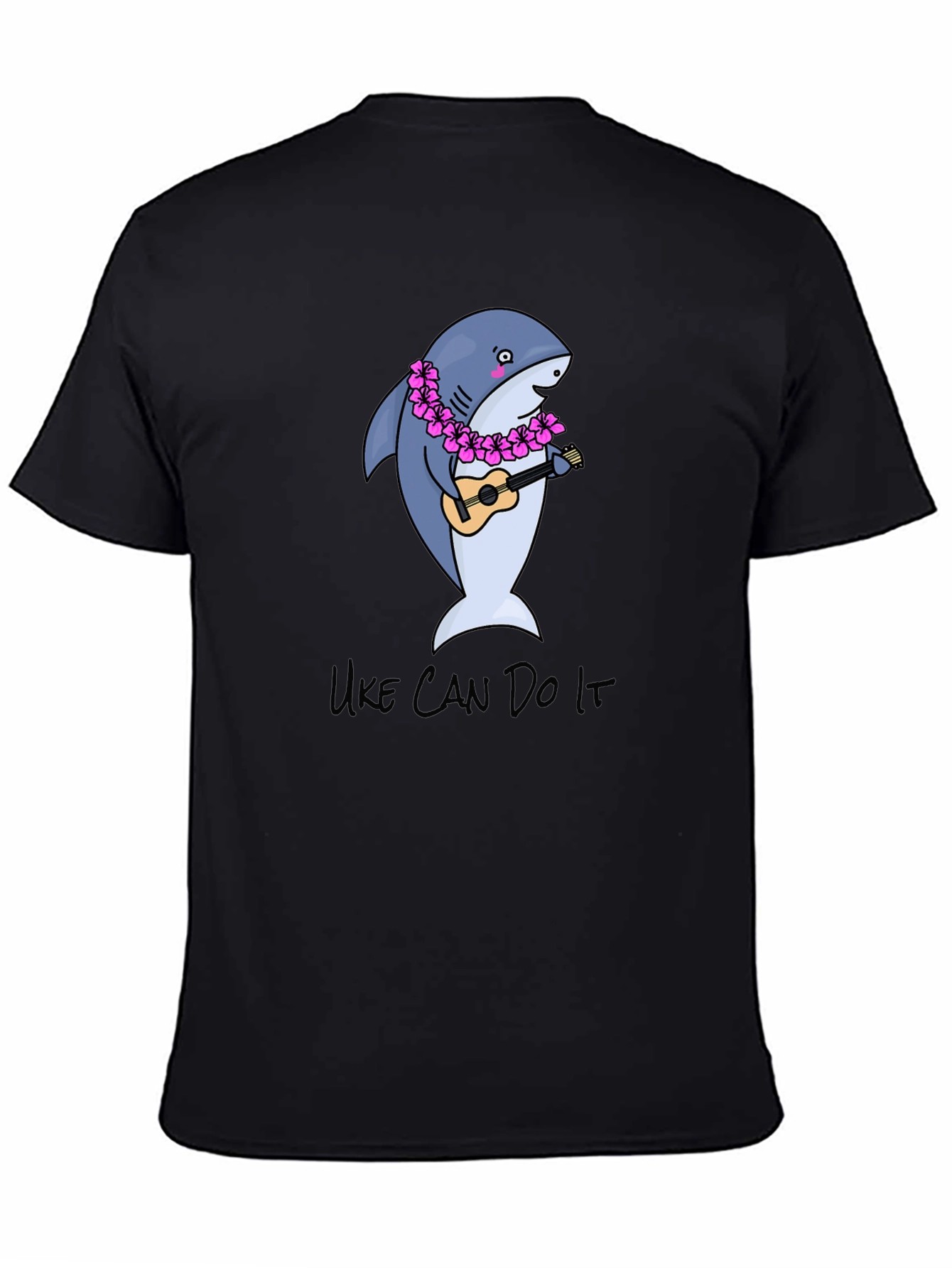 Uke Can Do It Shark Ukulele Graphic T-Shirt