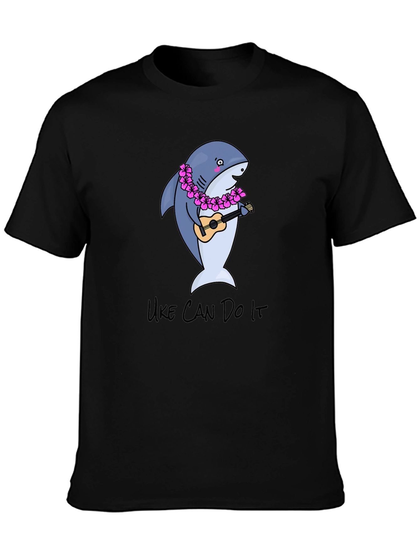 Uke Can Do It Shark Ukulele Graphic T-Shirt