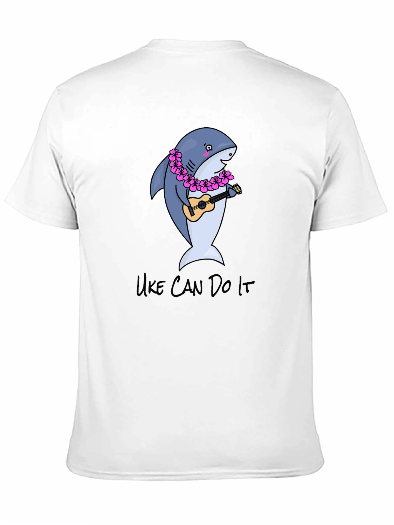 Uke Can Do It Shark Ukulele Graphic T-Shirt