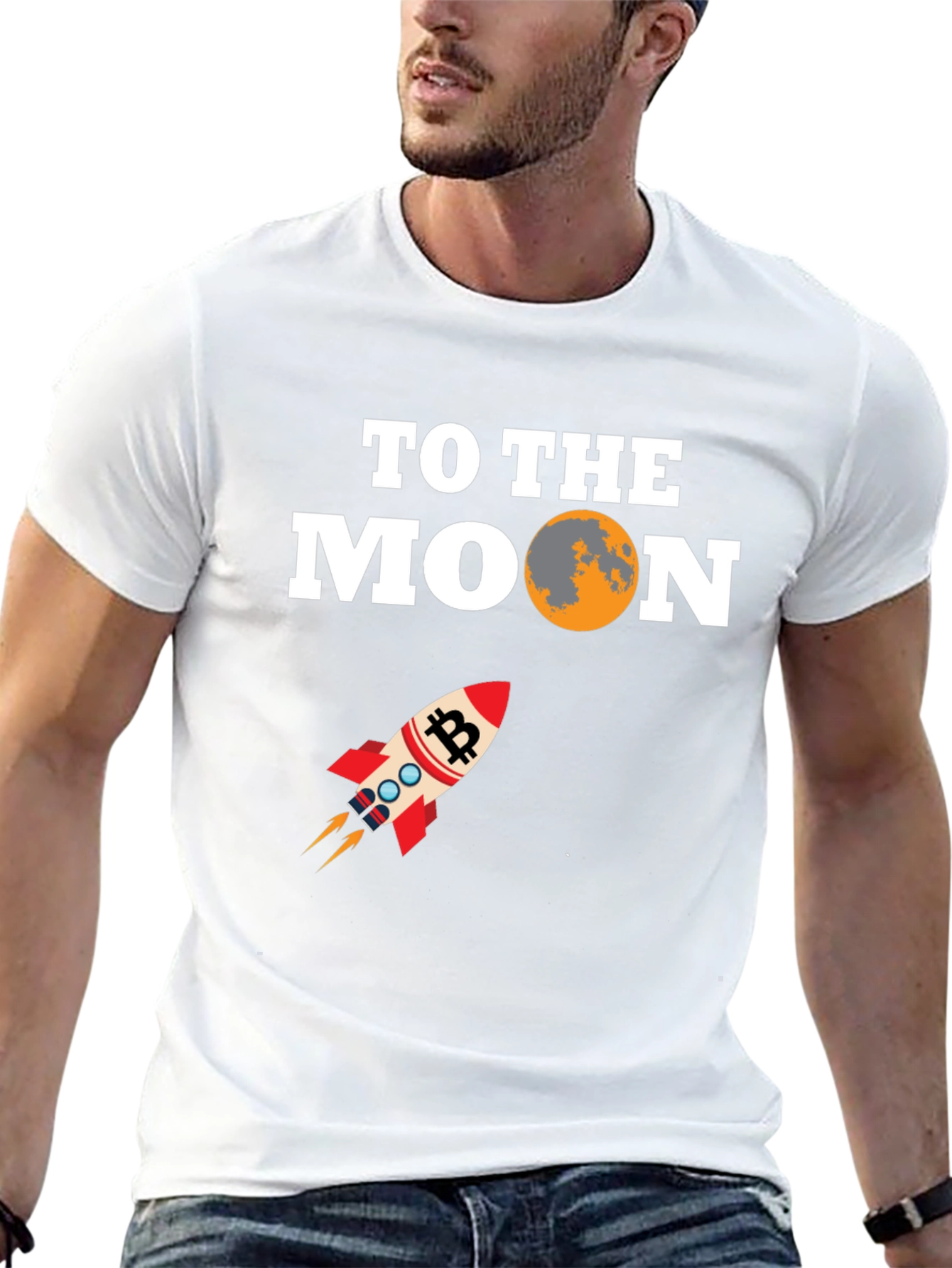 Bitcoin To The Moon Black T-Shirt