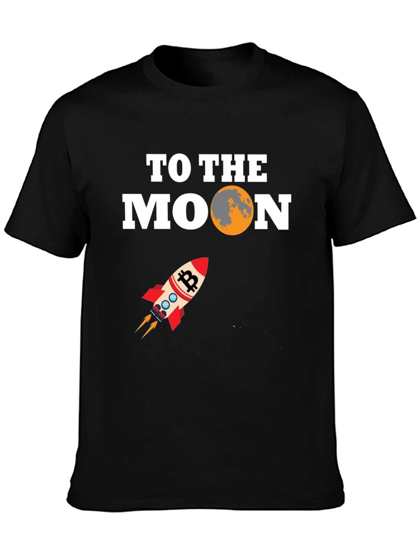 Bitcoin To The Moon Black T-Shirt