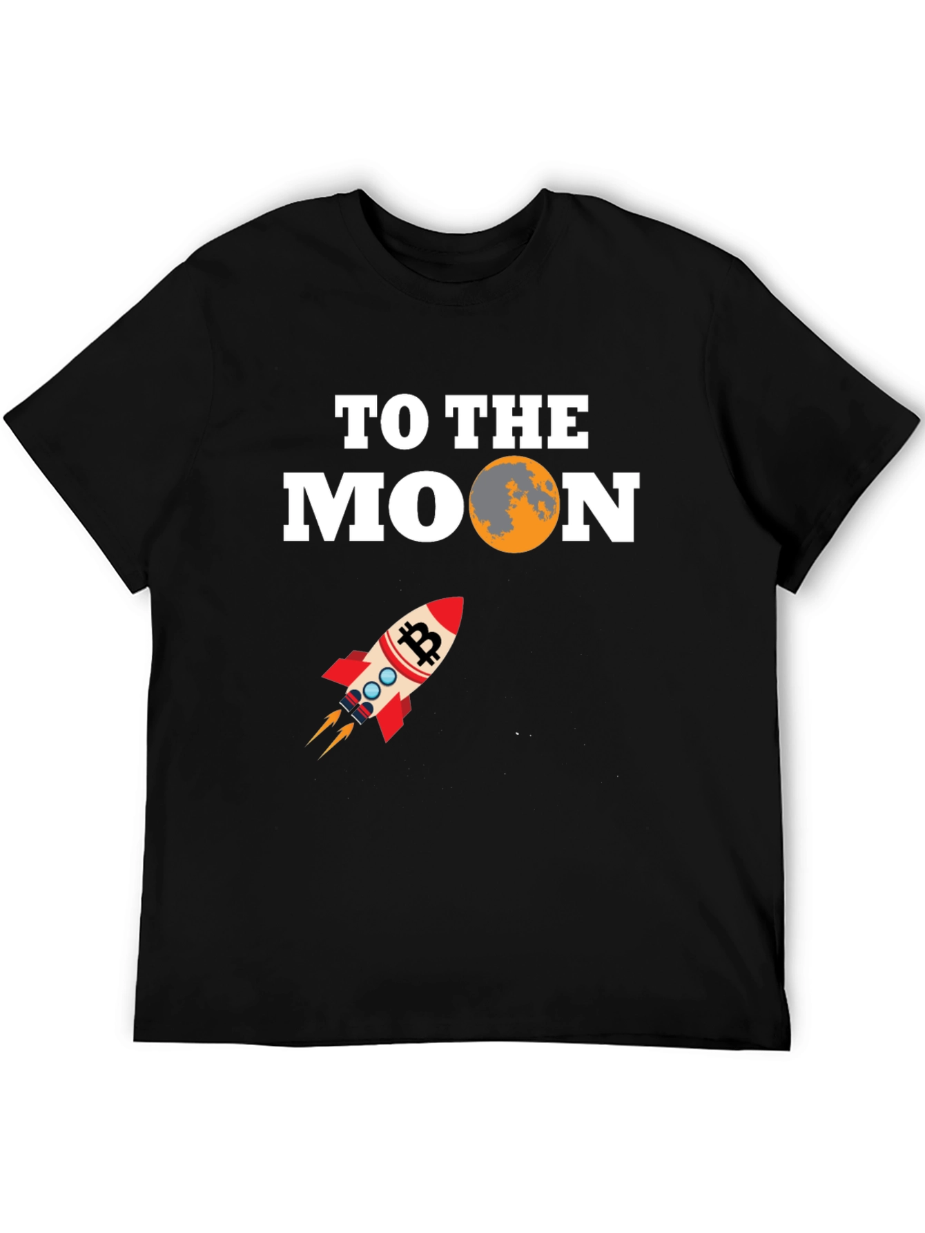 Bitcoin To The Moon Black T-Shirt