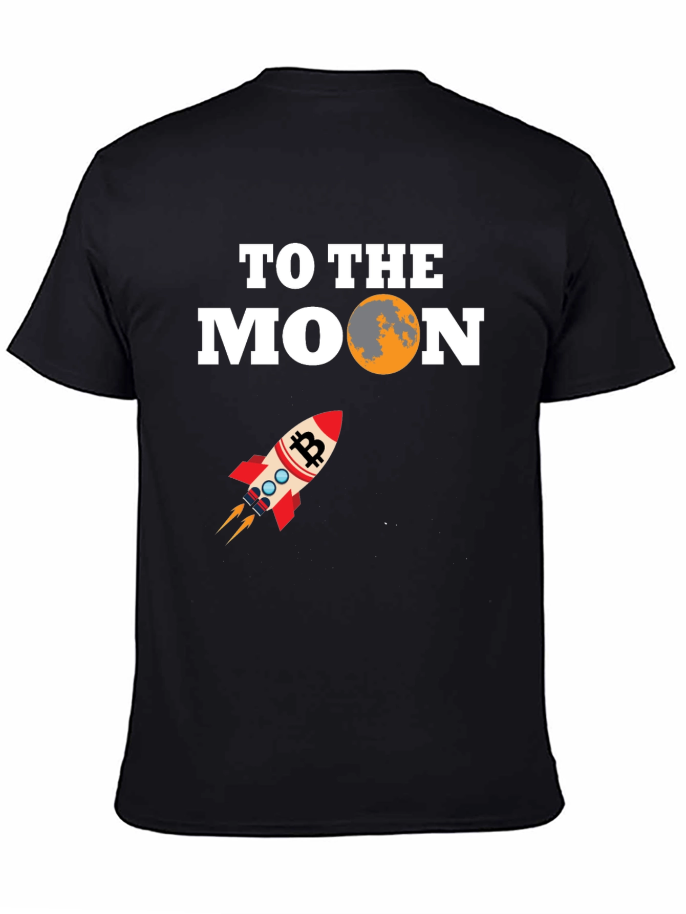 Bitcoin To The Moon Black T-Shirt