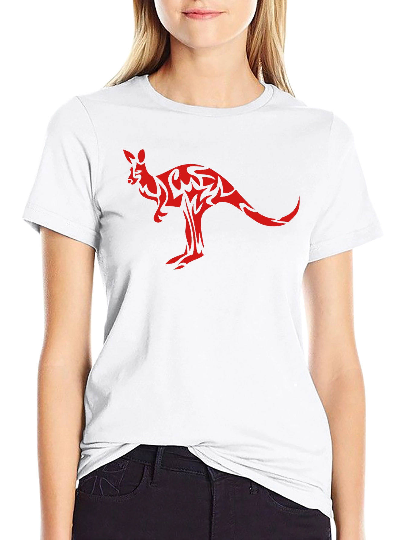 Black Kangaroo Graphic T-Shirt