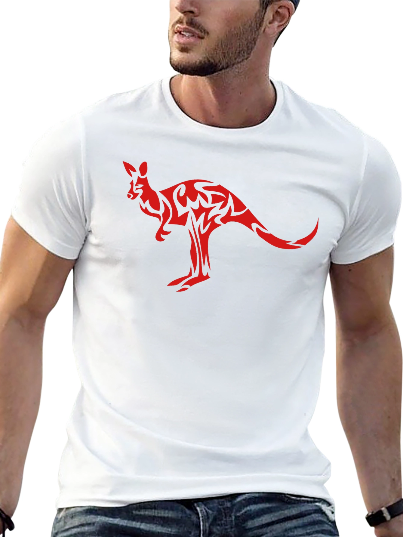 Black Kangaroo Graphic T-Shirt