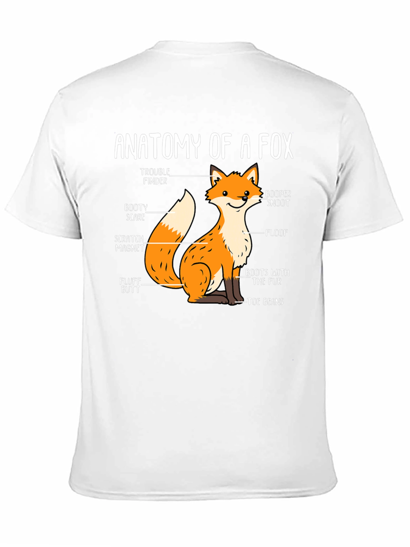 Anatomy of a Fox Funny Graphic T-Shirt