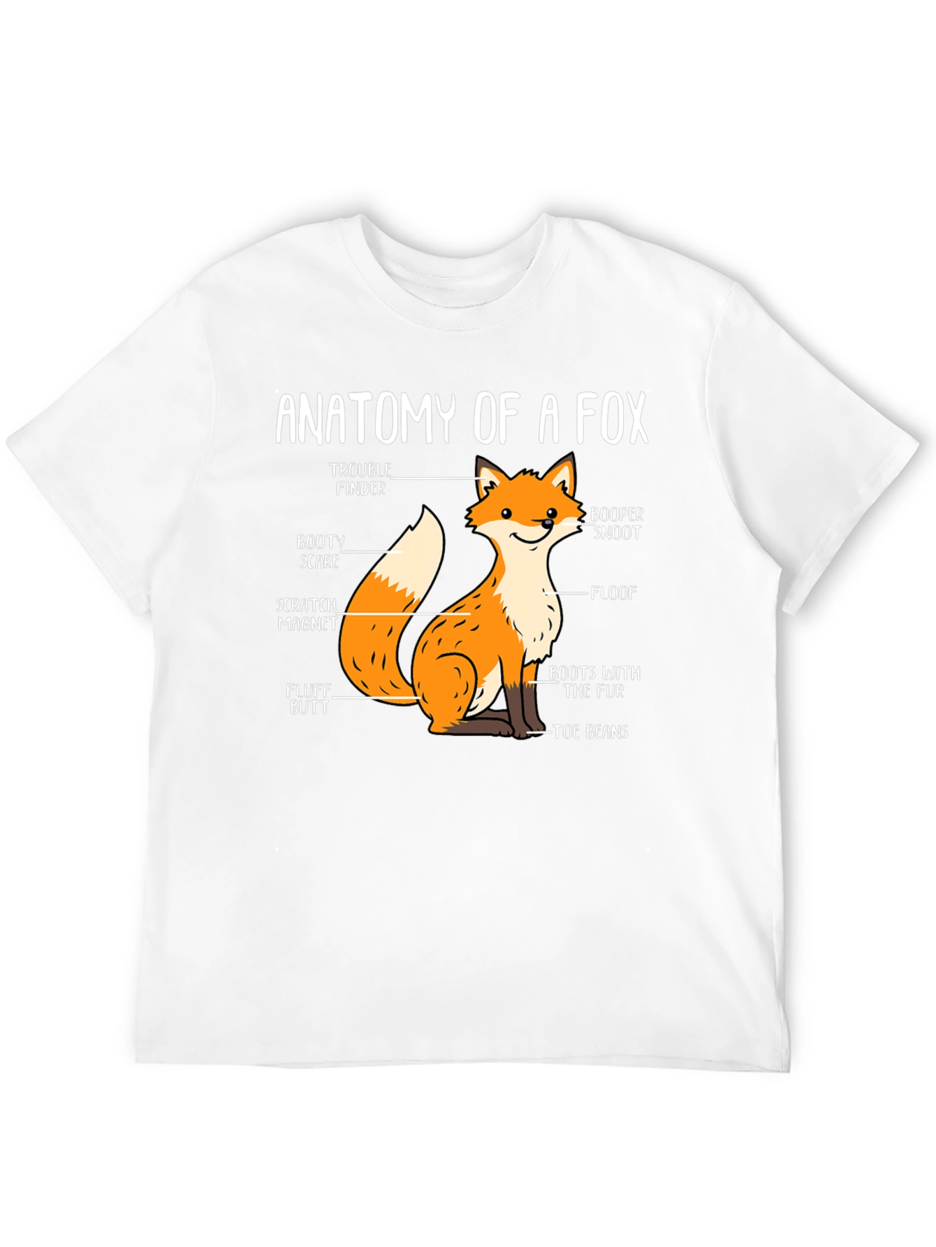 Anatomy of a Fox Funny Graphic T-Shirt