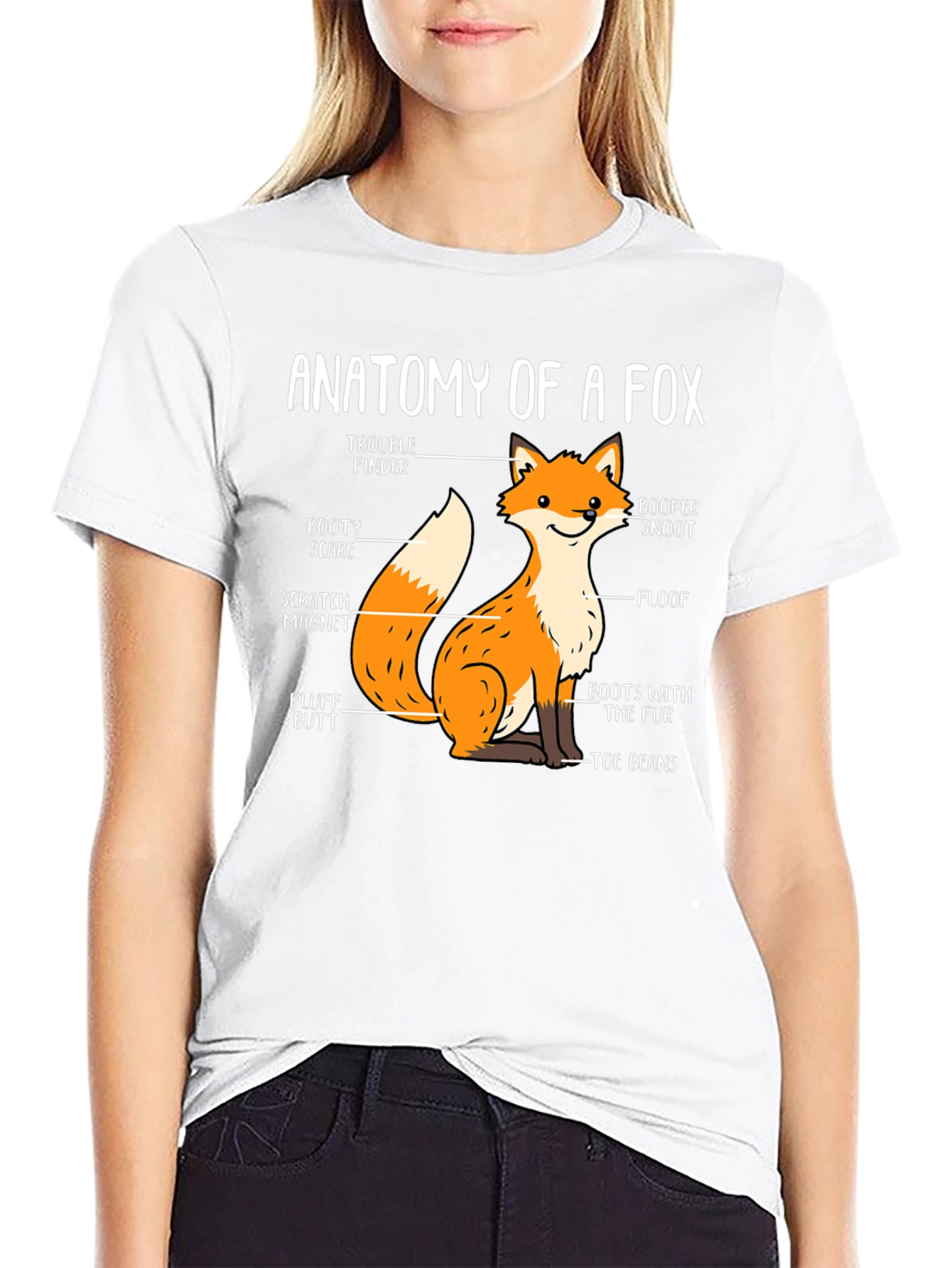 Anatomy of a Fox Funny Graphic T-Shirt