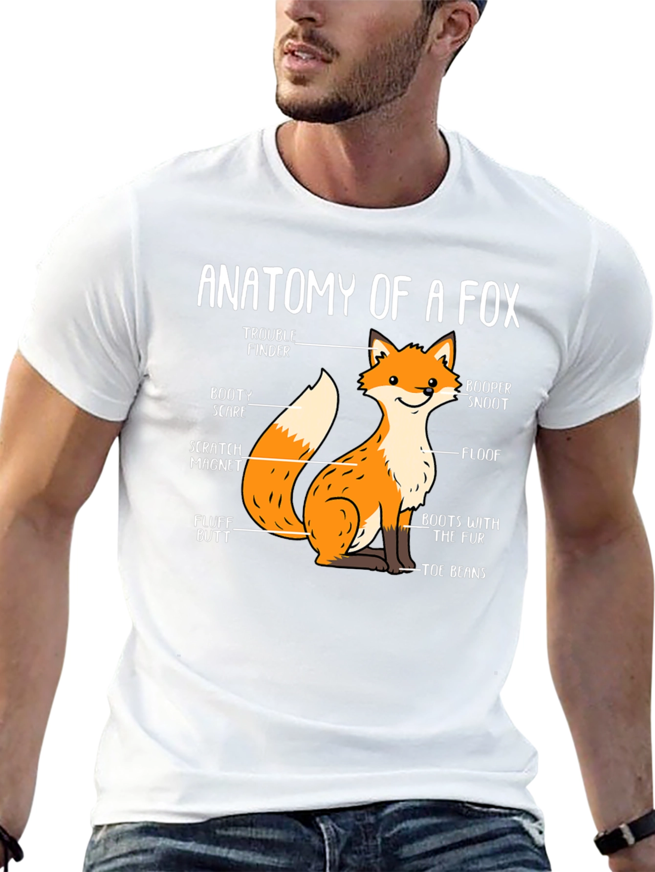 Anatomy of a Fox Funny Graphic T-Shirt