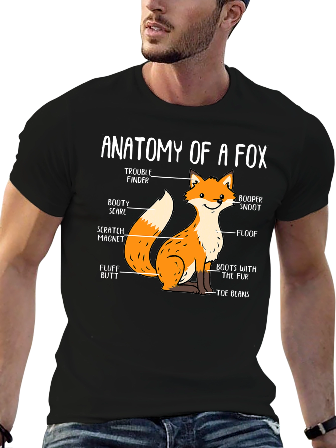 Anatomy of a Fox Funny Graphic T-Shirt