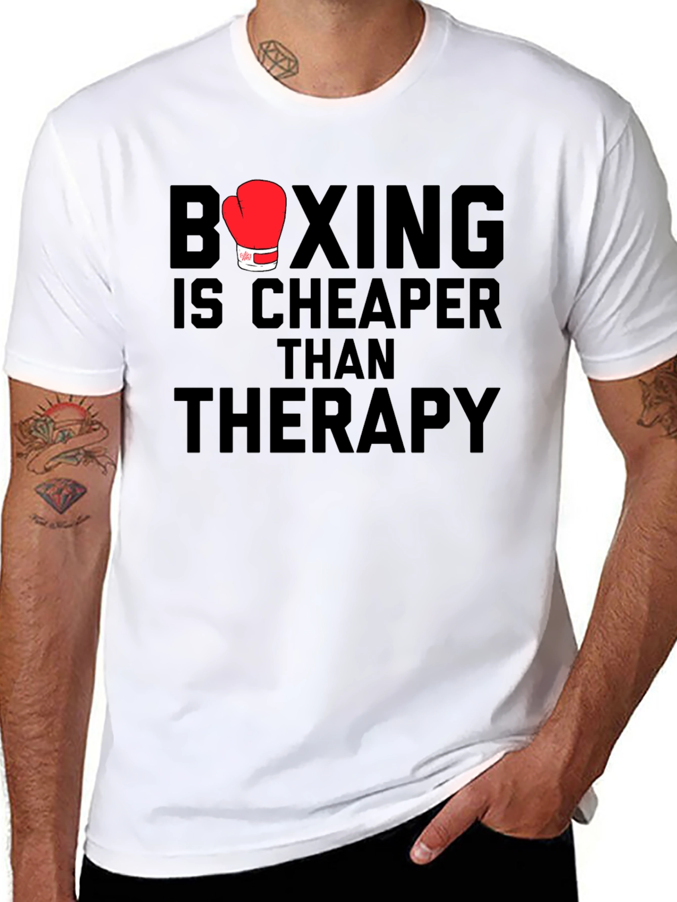 Boxing is Cheaper Than Therapy T-Shirt