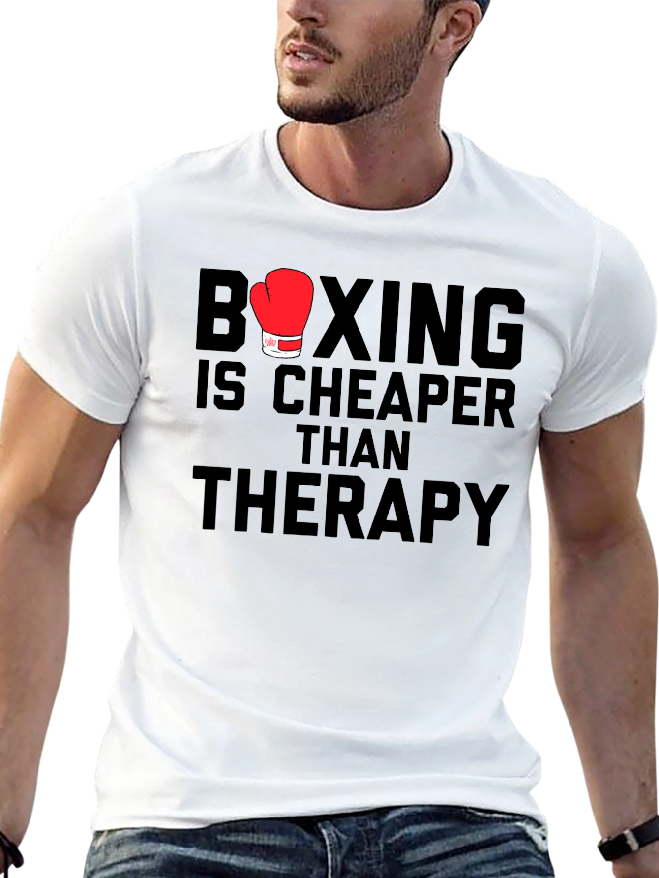 Boxing is Cheaper Than Therapy T-Shirt