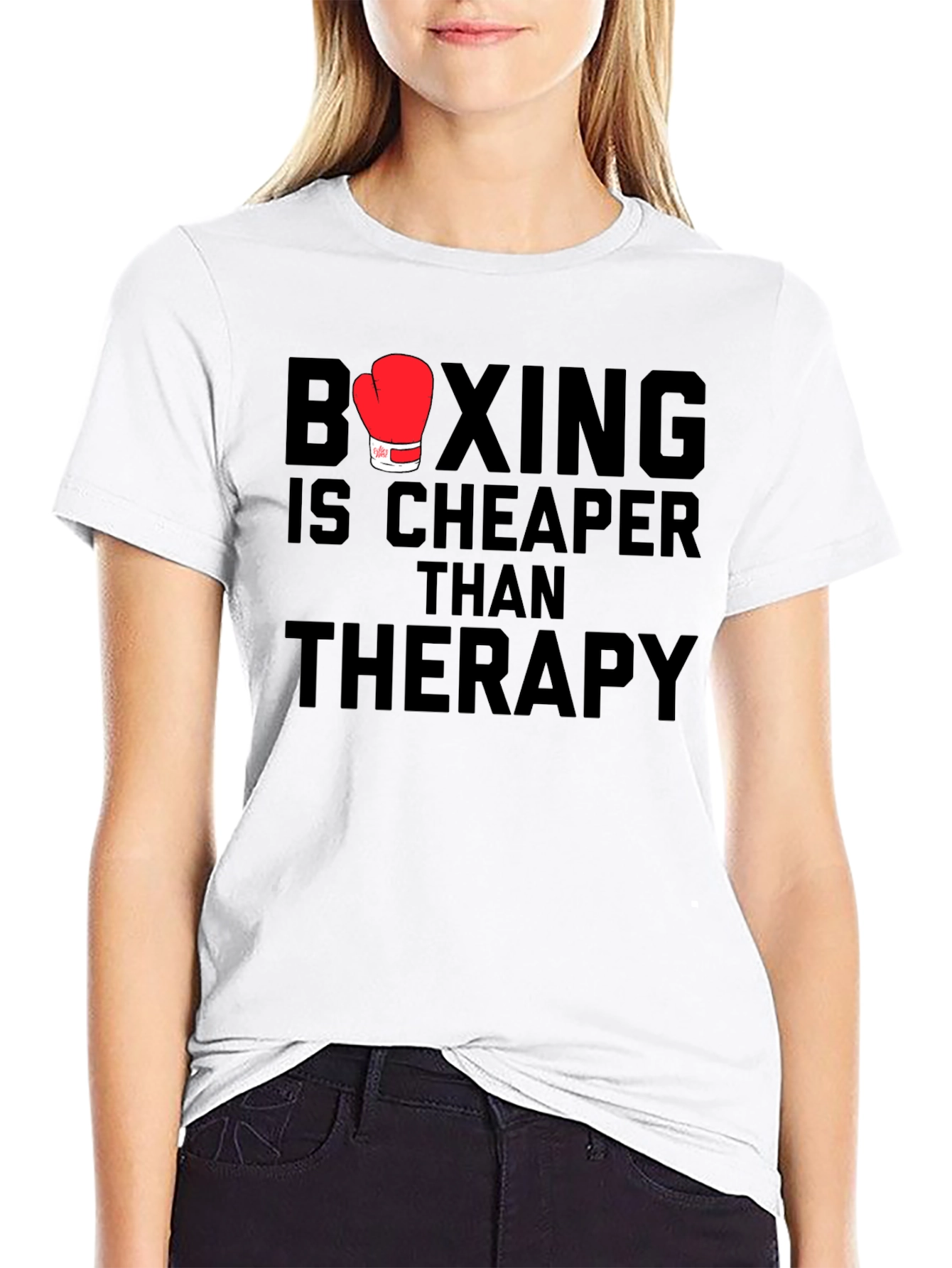 Boxing is Cheaper Than Therapy T-Shirt