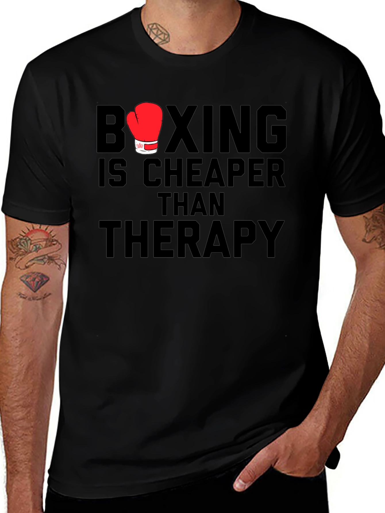 Boxing is Cheaper Than Therapy T-Shirt