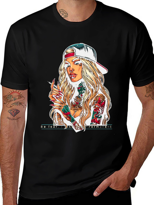 Tattooed Woman Graphic Tee - Black Unisex
