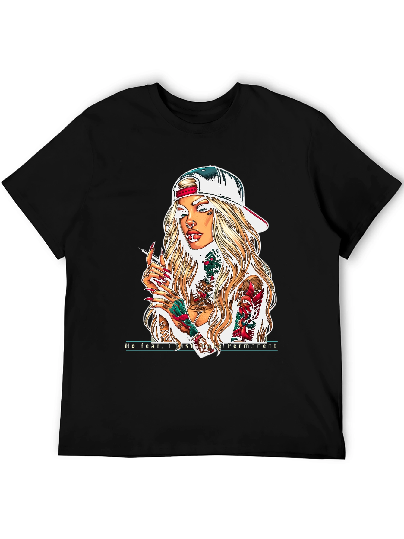 Tattooed Woman Graphic Tee - Black Unisex