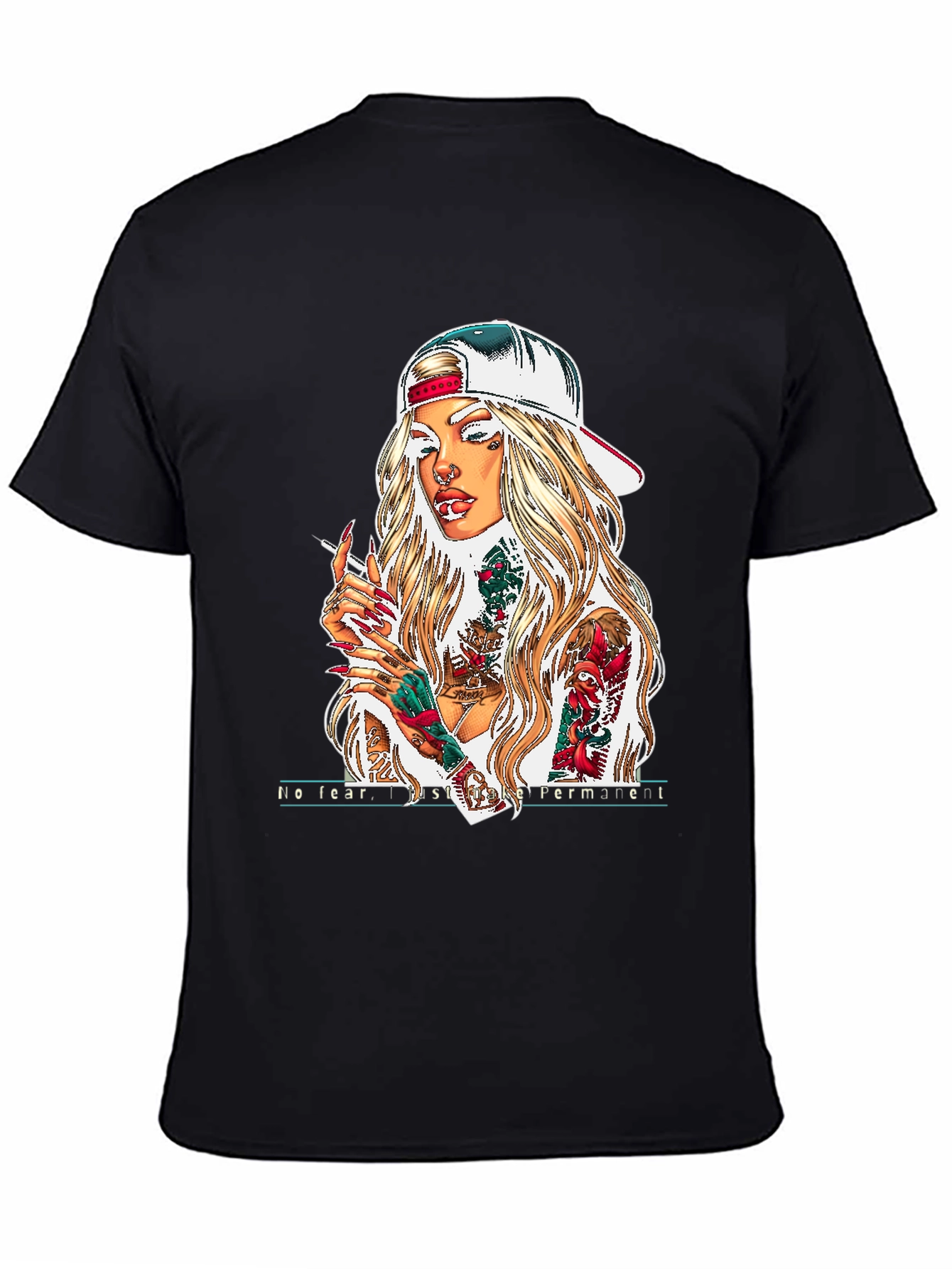 Tattooed Woman Graphic Tee - Black Unisex