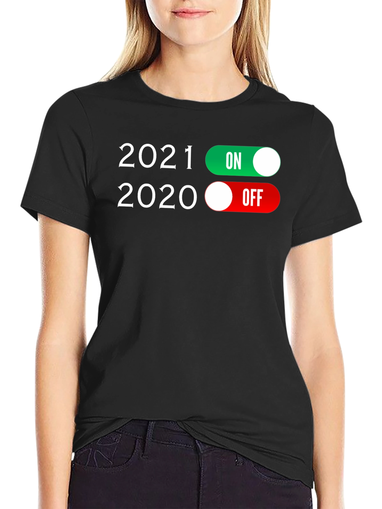 2021 On 2020 Off T-Shirt Funny New Year Tee