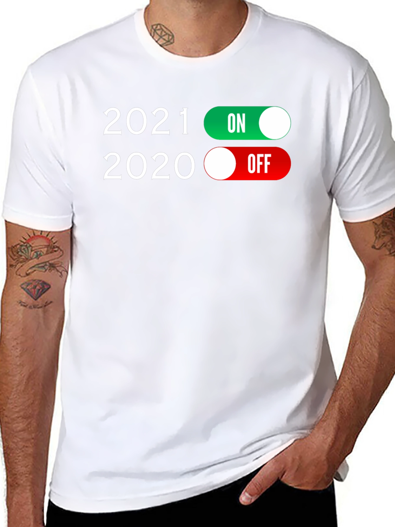 2021 On 2020 Off T-Shirt Funny New Year Tee