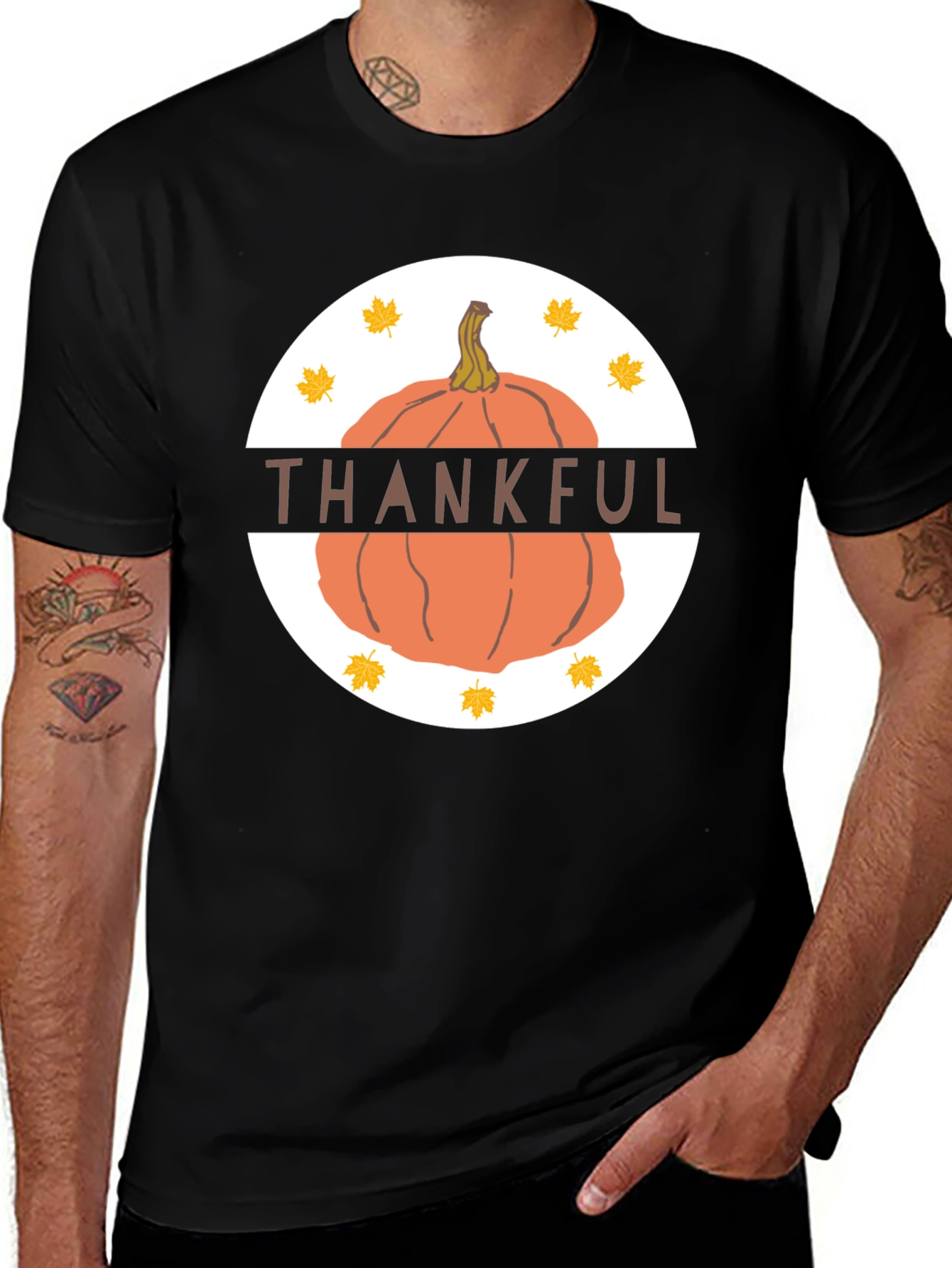 Thankful Pumpkin T-Shirt - Fall Thanksgiving Tee