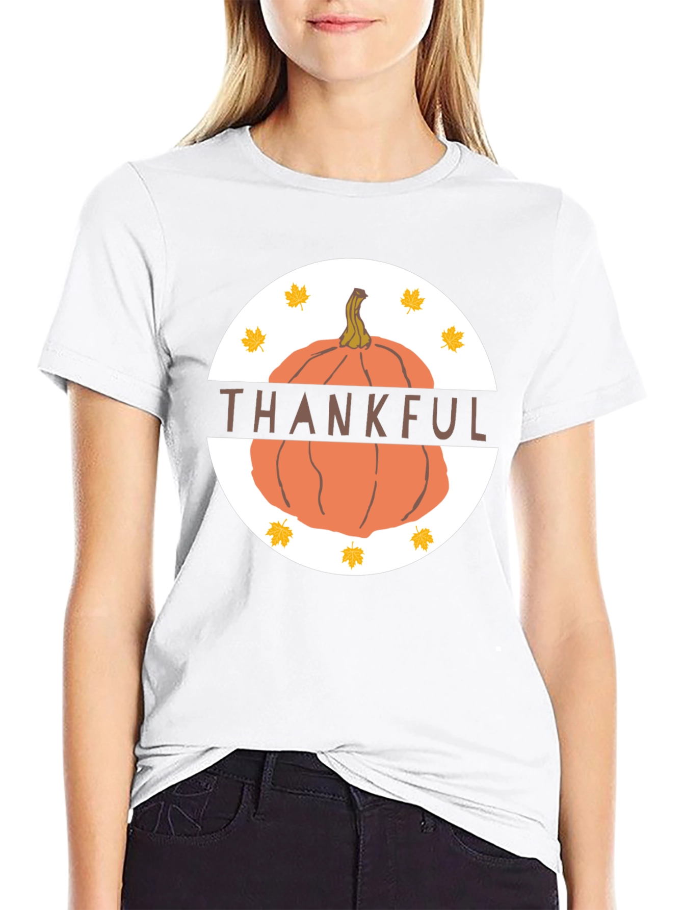 Thankful Pumpkin T-Shirt - Fall Thanksgiving Tee
