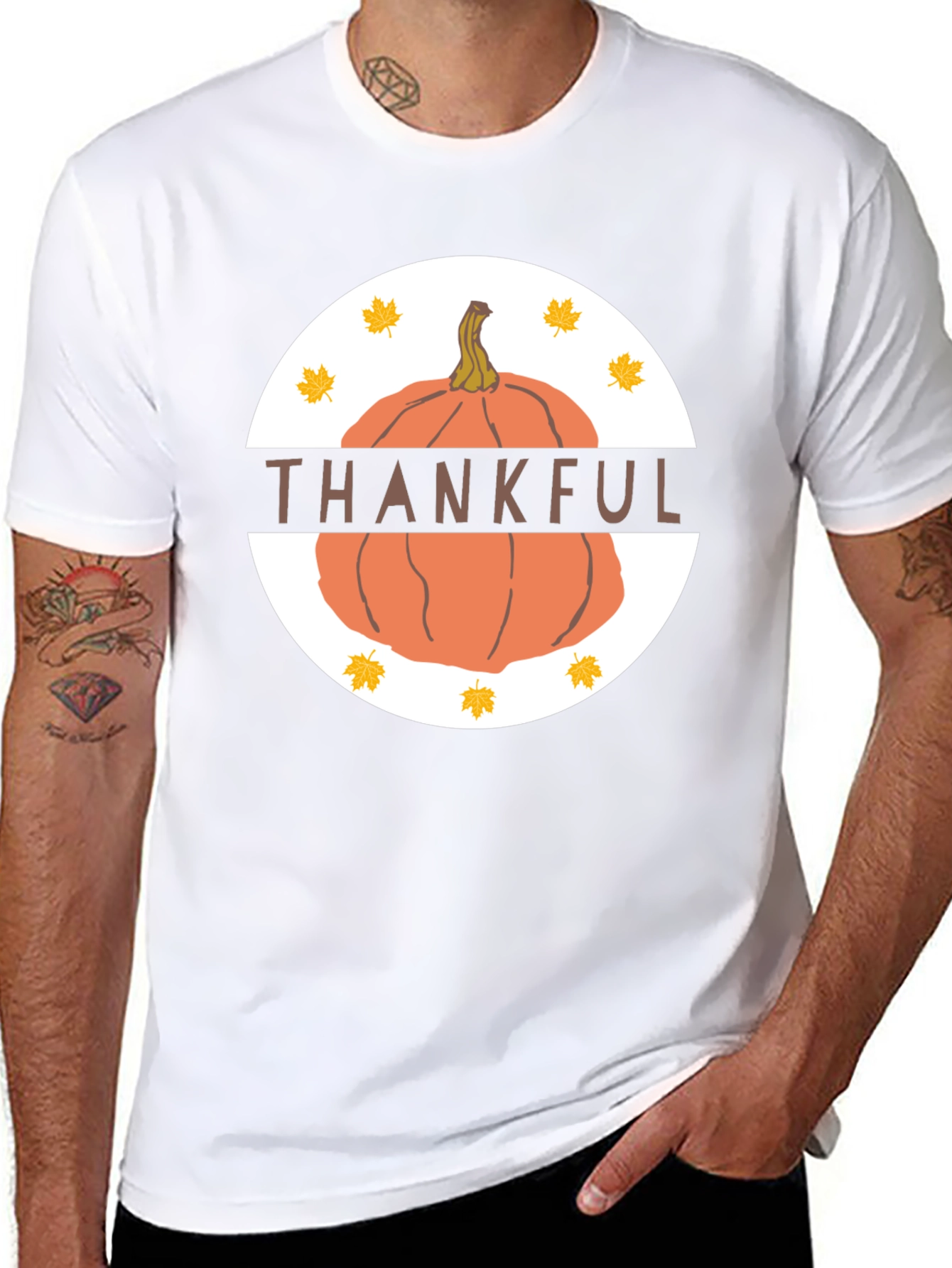 Thankful Pumpkin T-Shirt - Fall Thanksgiving Tee