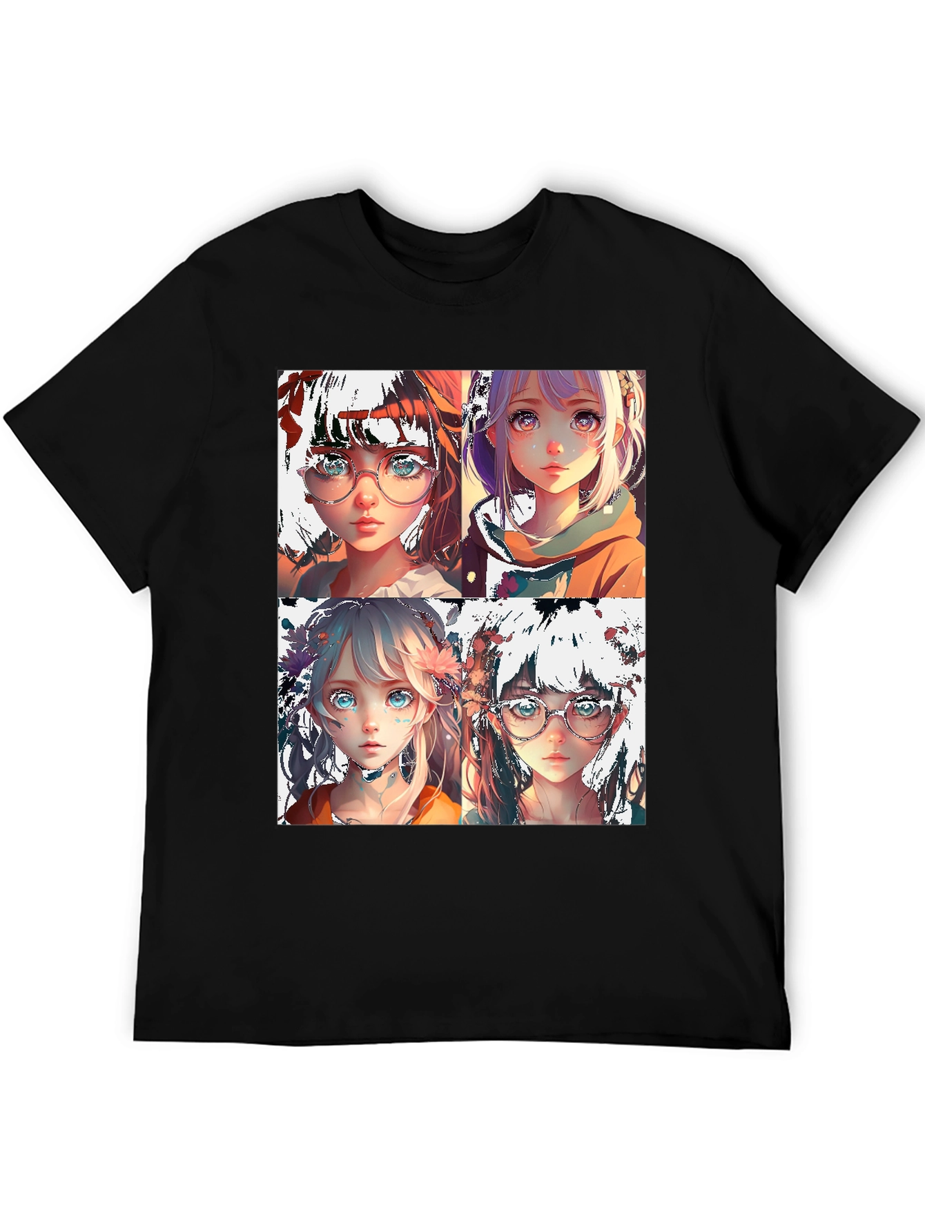 Anime Girl Collage Graphic Tee
