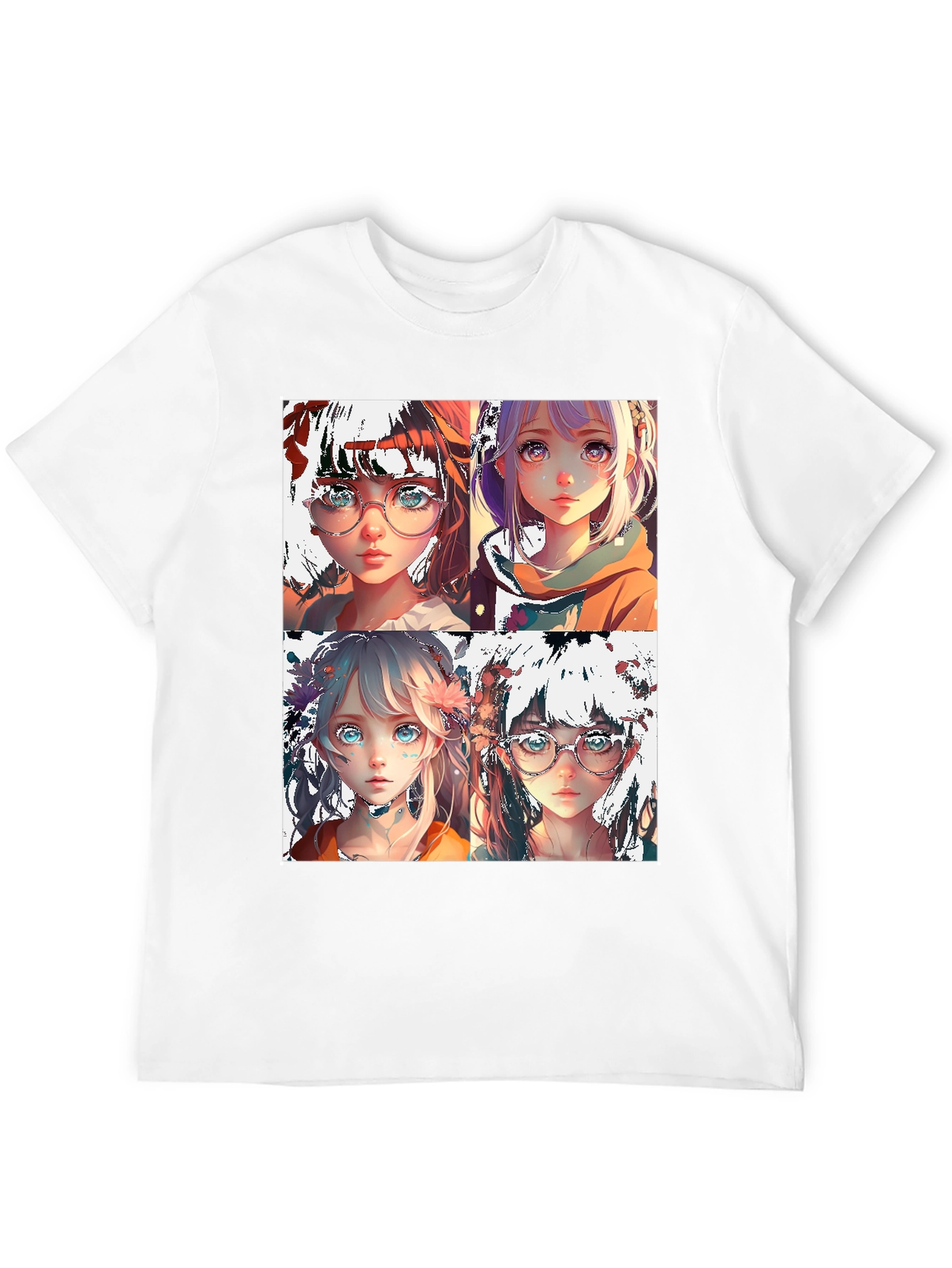 Anime Girl Collage Graphic Tee