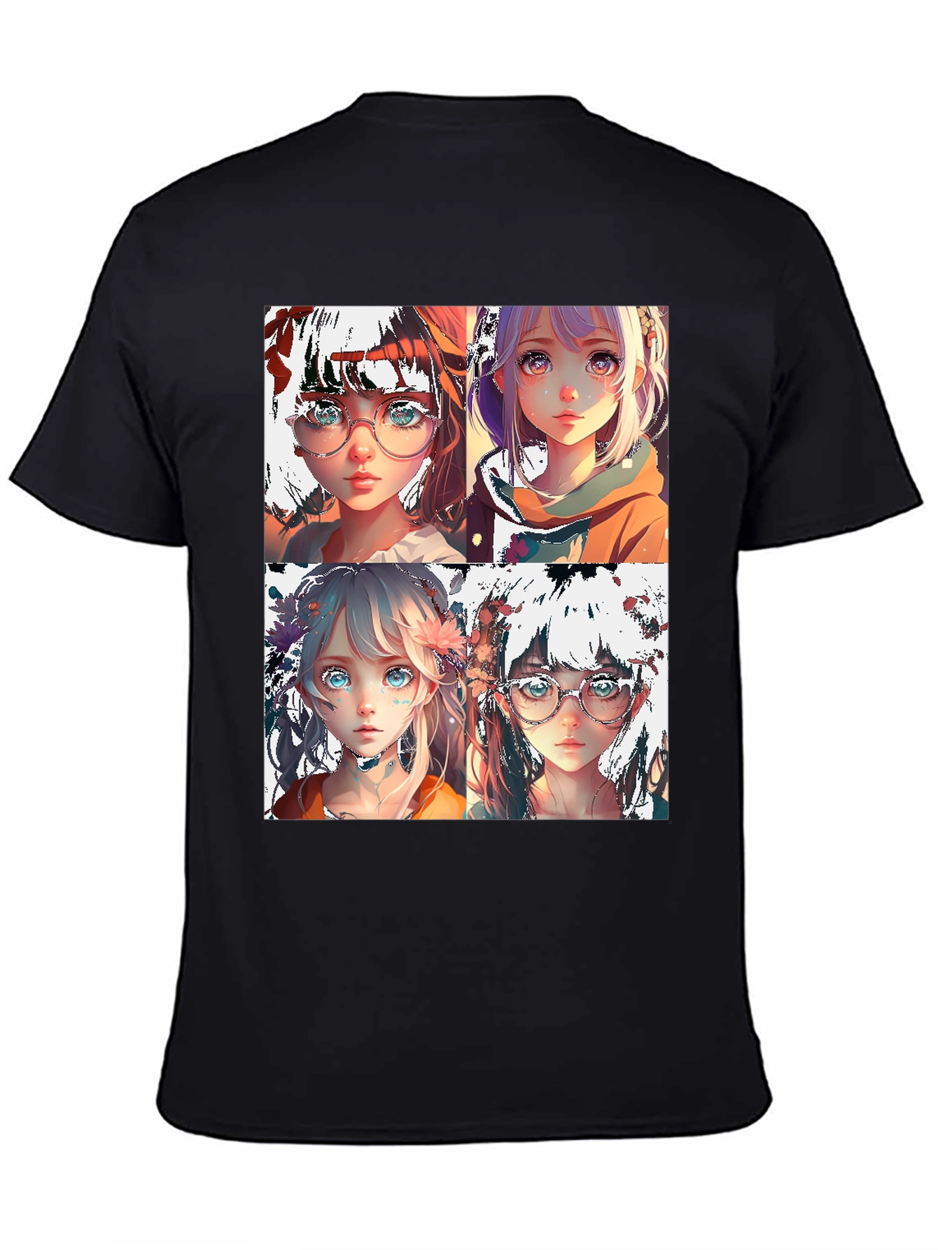 Anime Girl Collage Graphic Tee