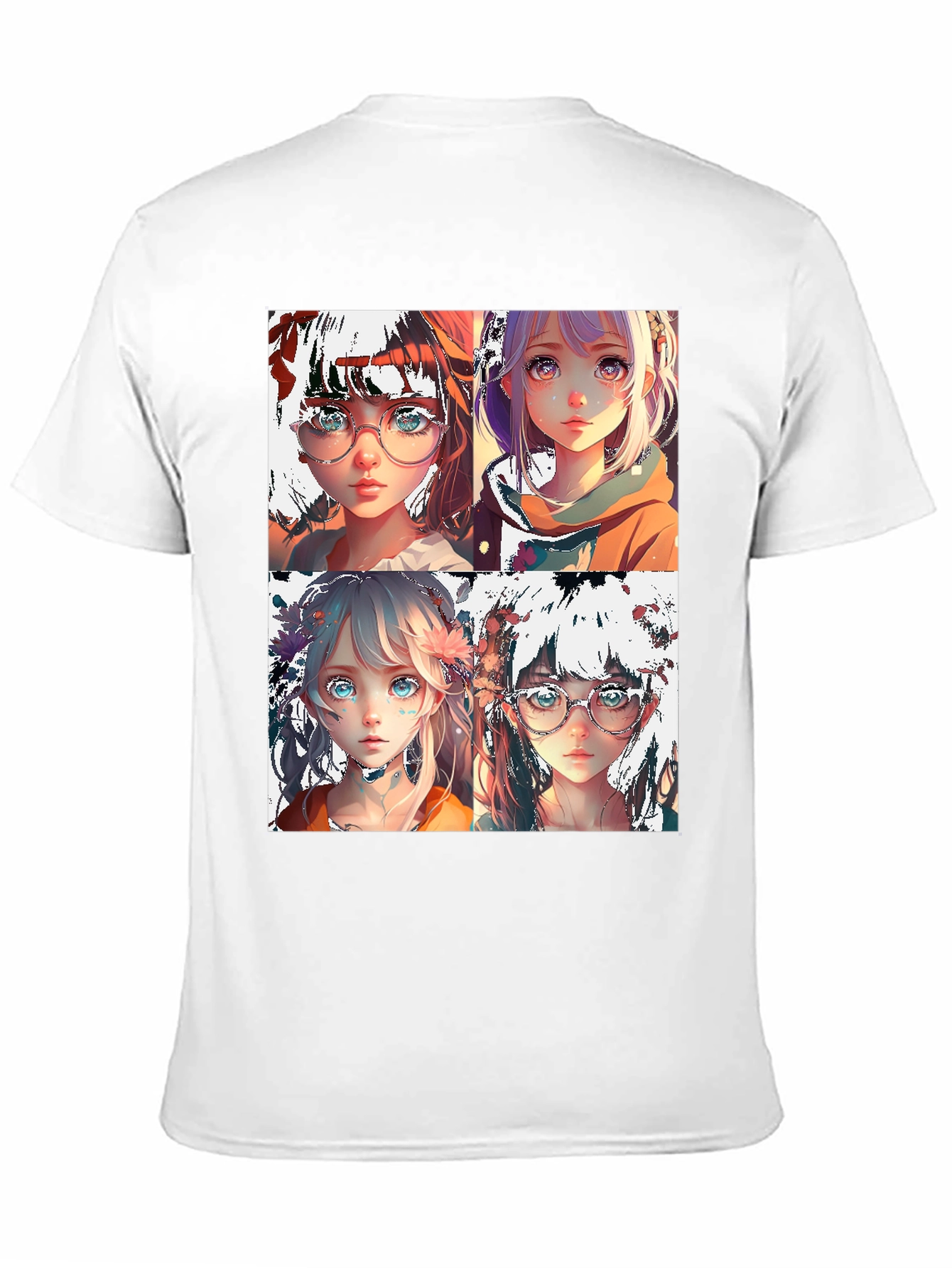 Anime Girl Collage Graphic Tee