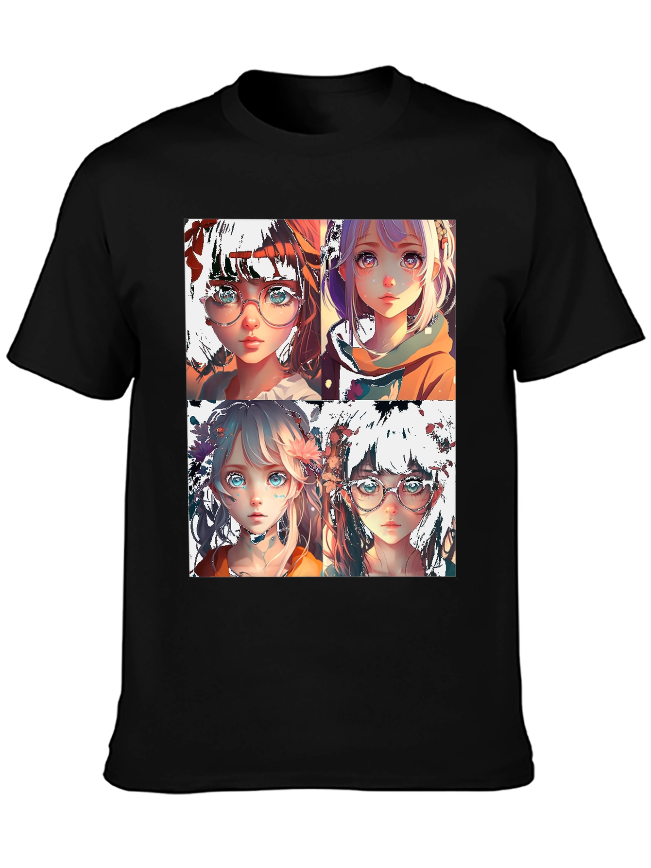 Anime Girl Collage Graphic Tee