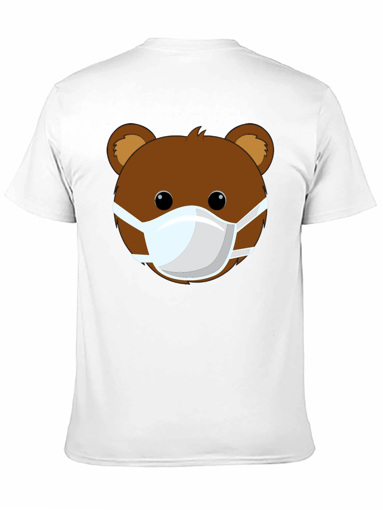 Bear Face Mask Graphic Tee - Black Casual Shirt