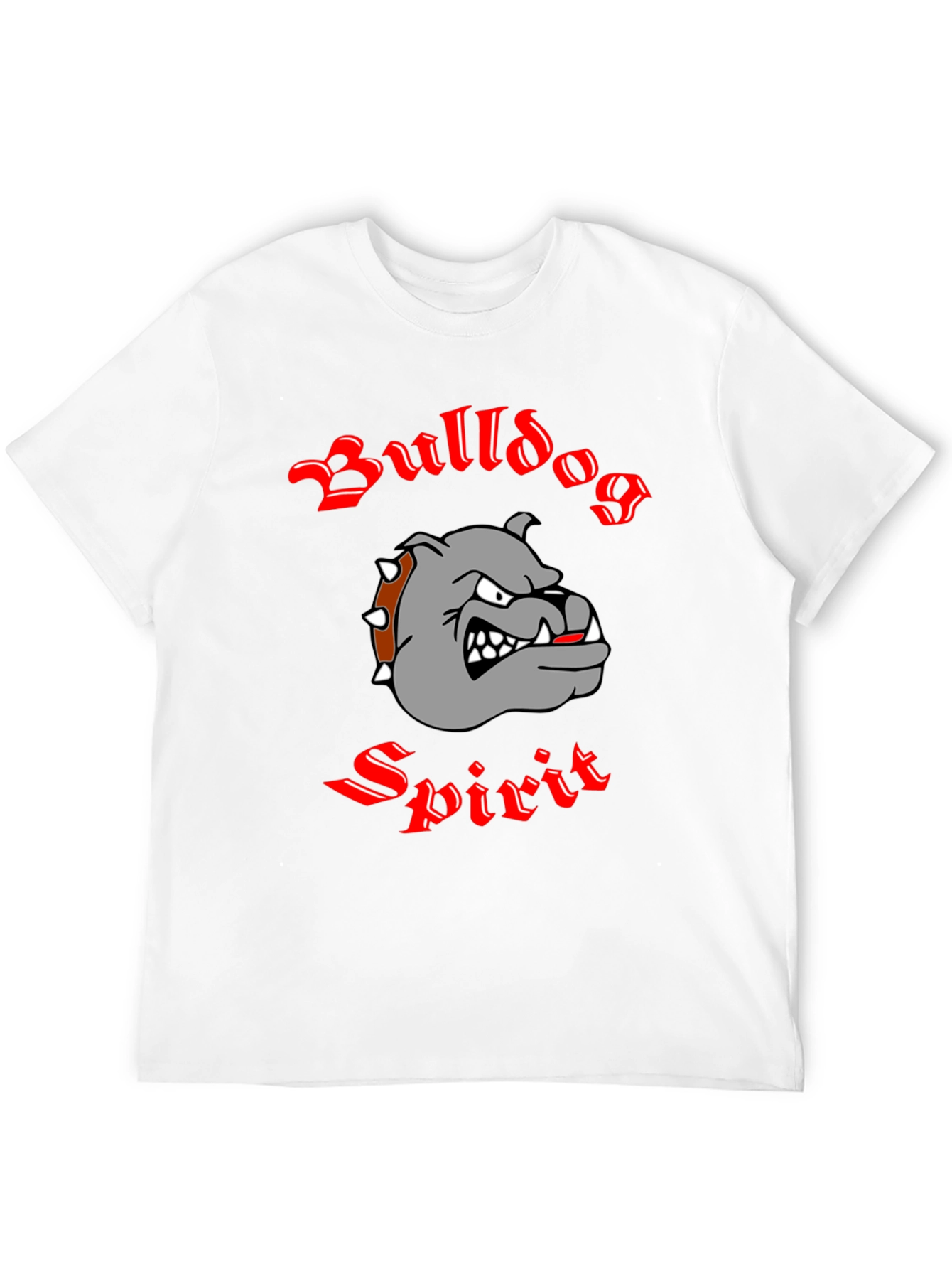 Bulldog Spirit Graphic Tee - Black Cotton T-Shirt