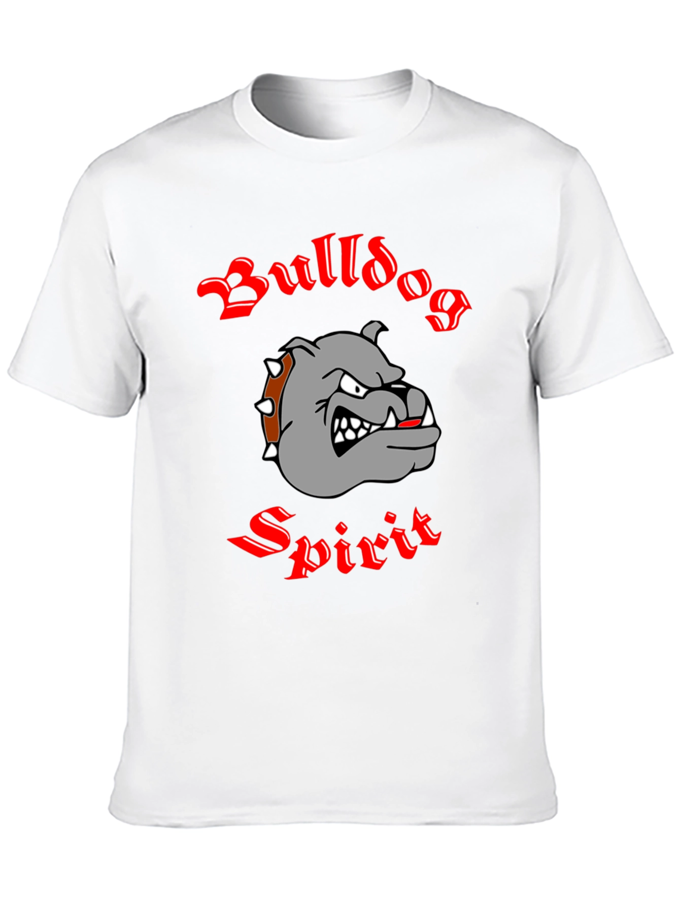 Bulldog Spirit Graphic Tee - Black Cotton T-Shirt