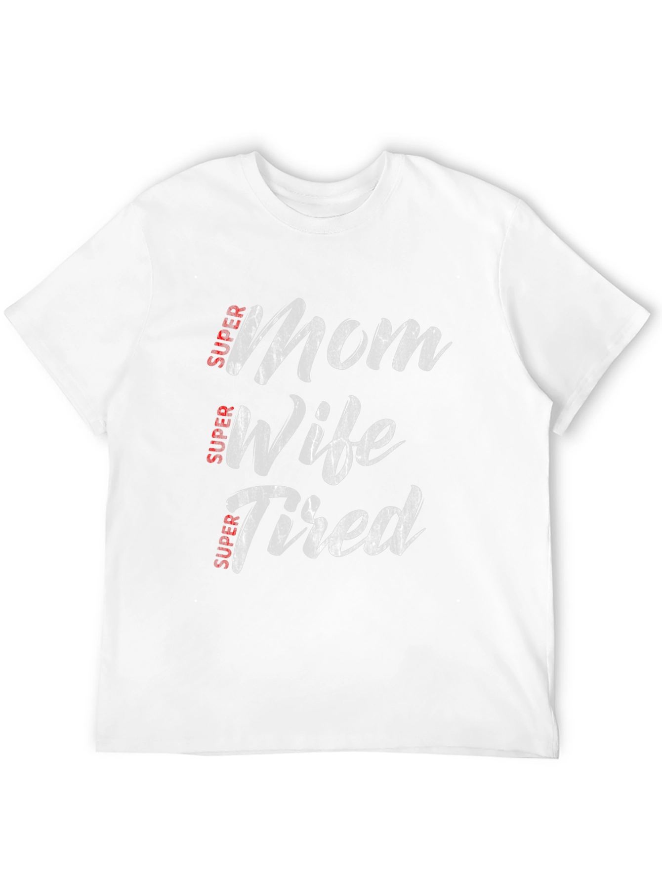 Super Mom Wife Tired Graphic Tee - Black