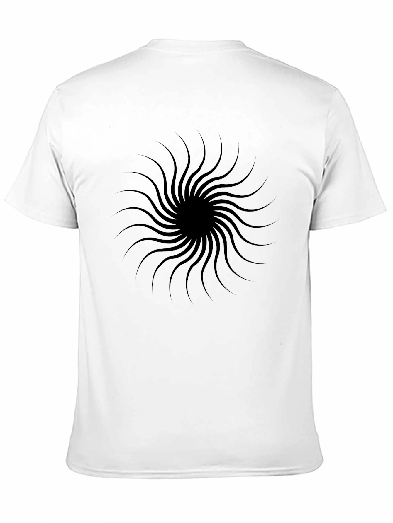 Abstract Swirl Graphic Tee - Modern Black T-Shirt