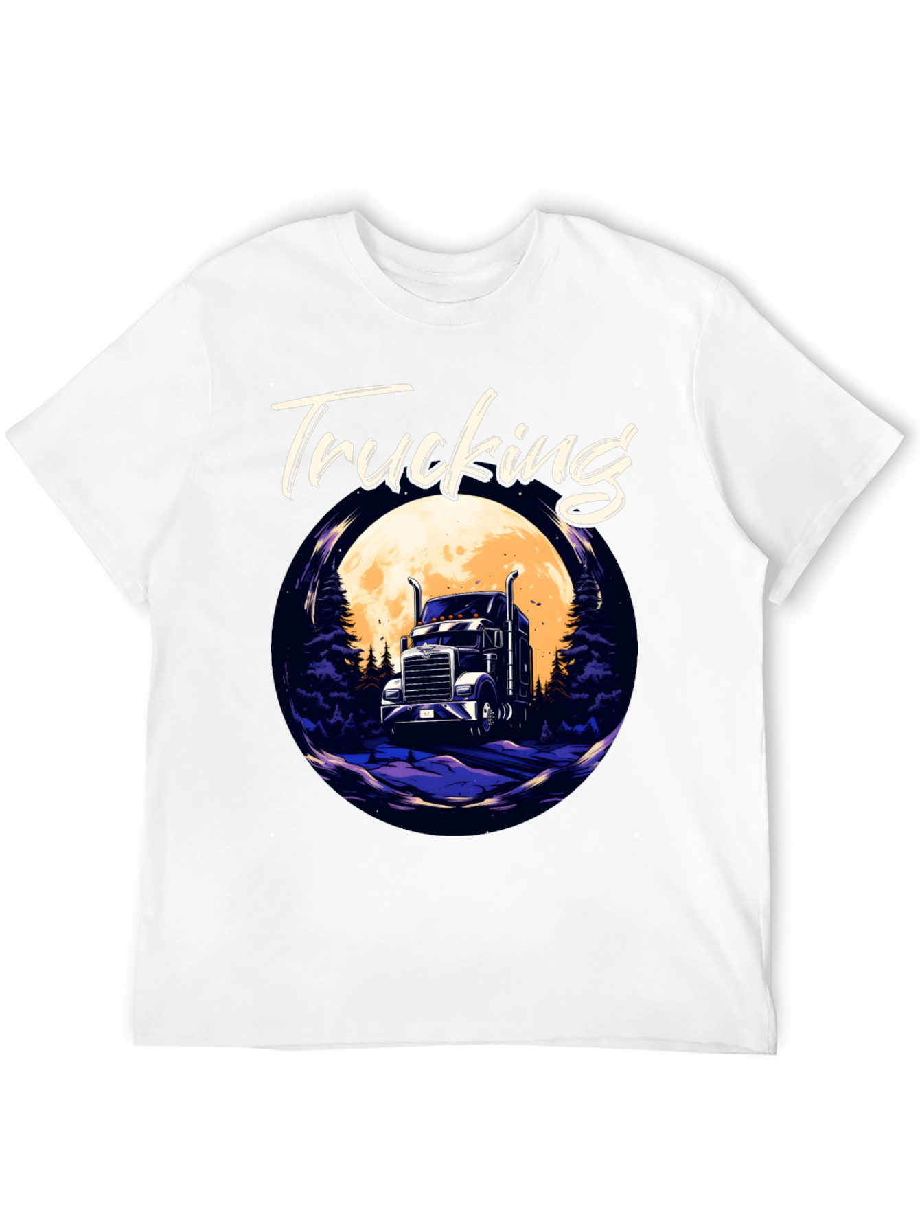 Trucking T-Shirt - Trucker Design Black Tee