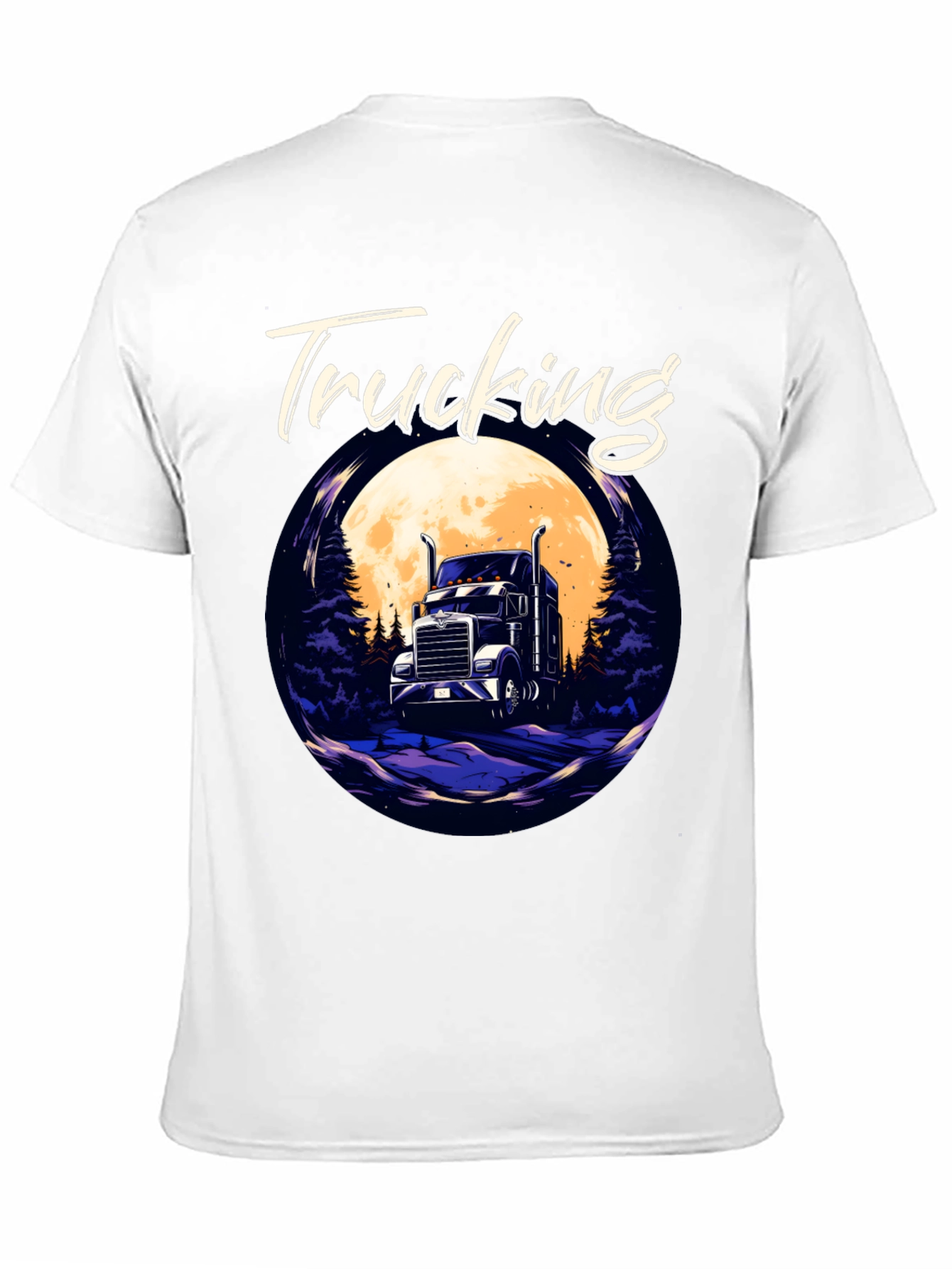 Trucking T-Shirt - Trucker Design Black Tee