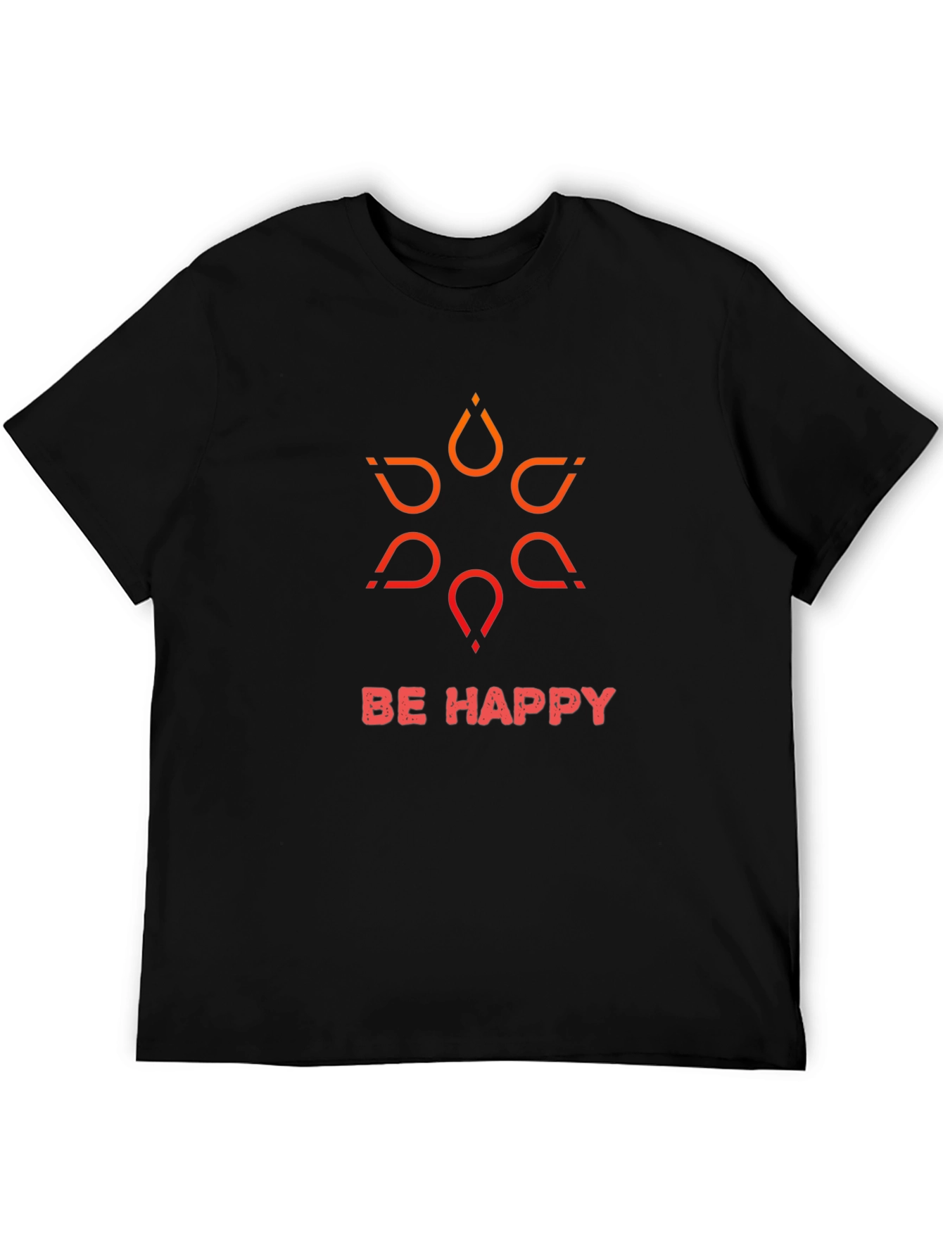 Be Happy Graphic Tee - Black T-Shirt