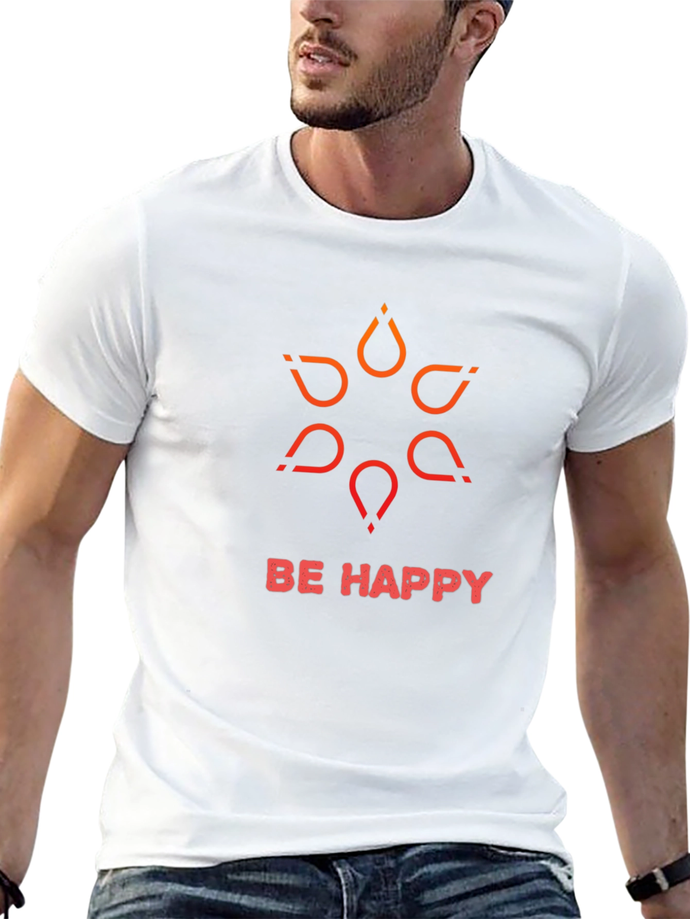 Be Happy Graphic Tee - Black T-Shirt