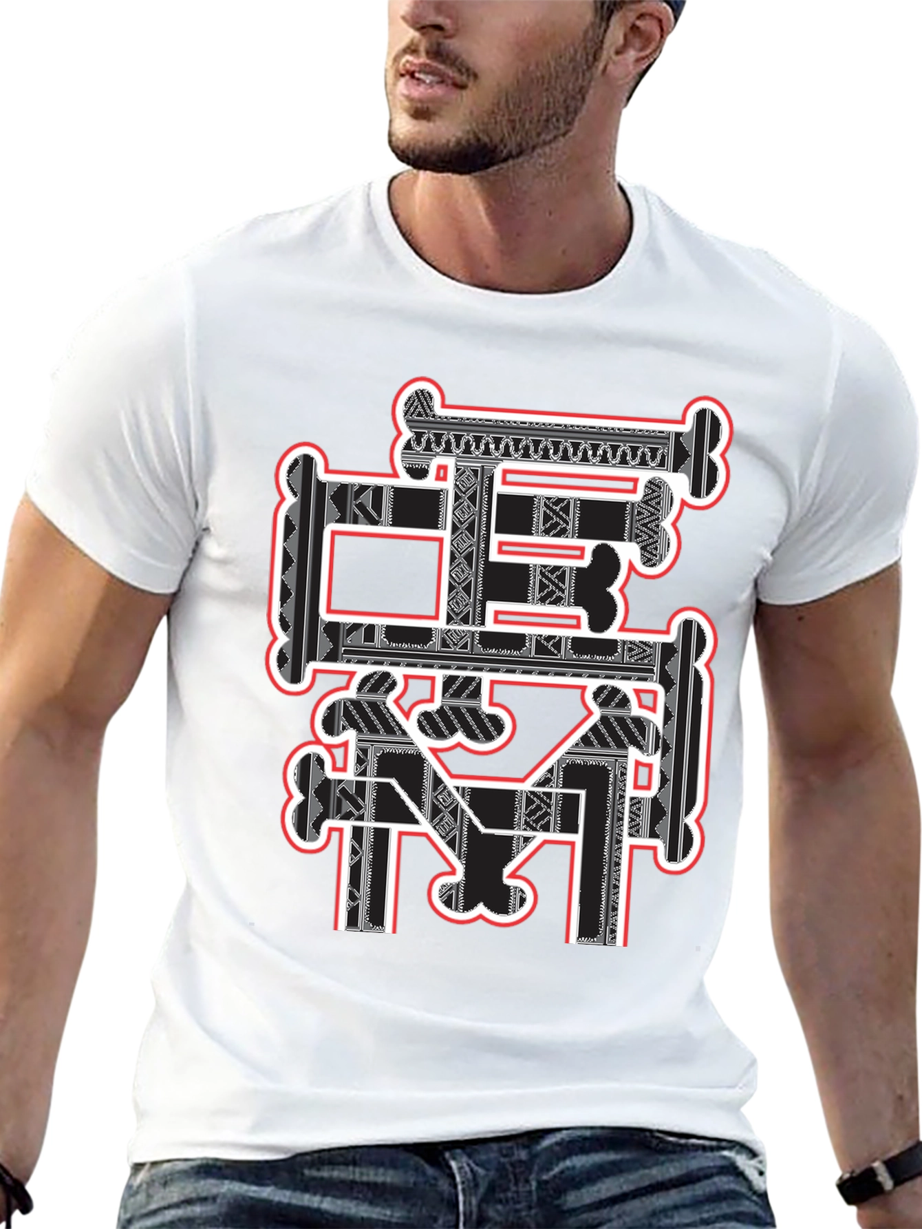 Bone Motif Graphic Tee - Stylish Streetwear