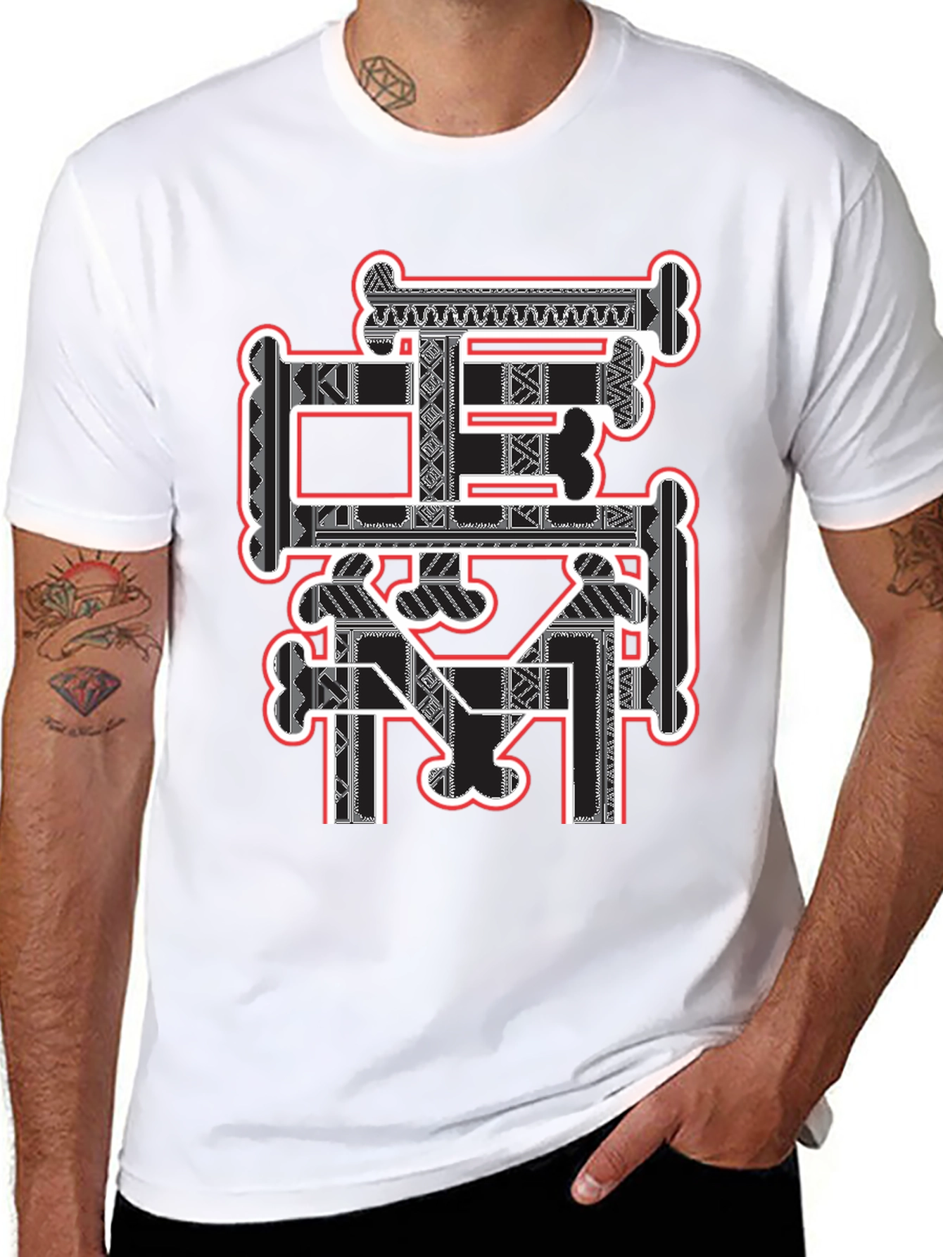 Bone Motif Graphic Tee - Stylish Streetwear