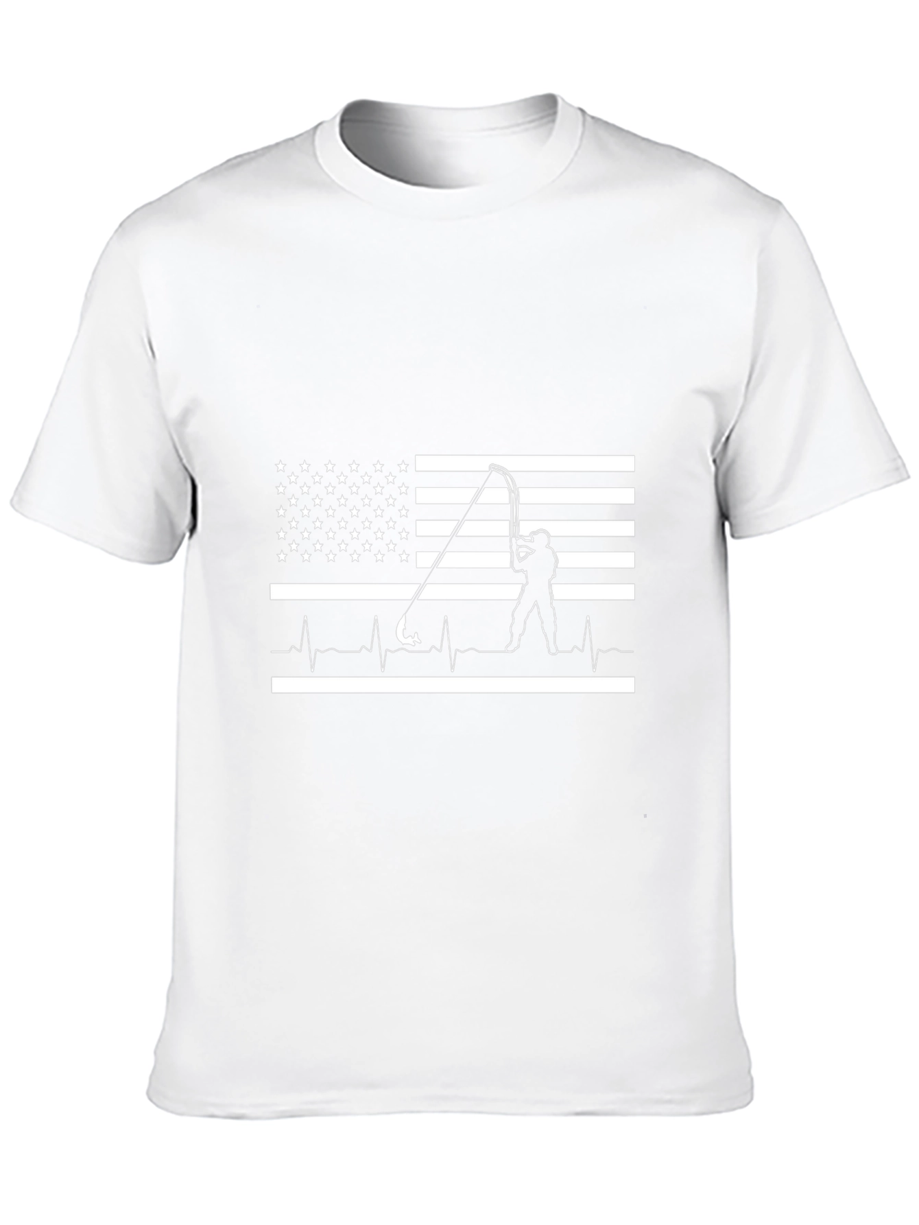 American Fishing Heartbeat T-Shirt