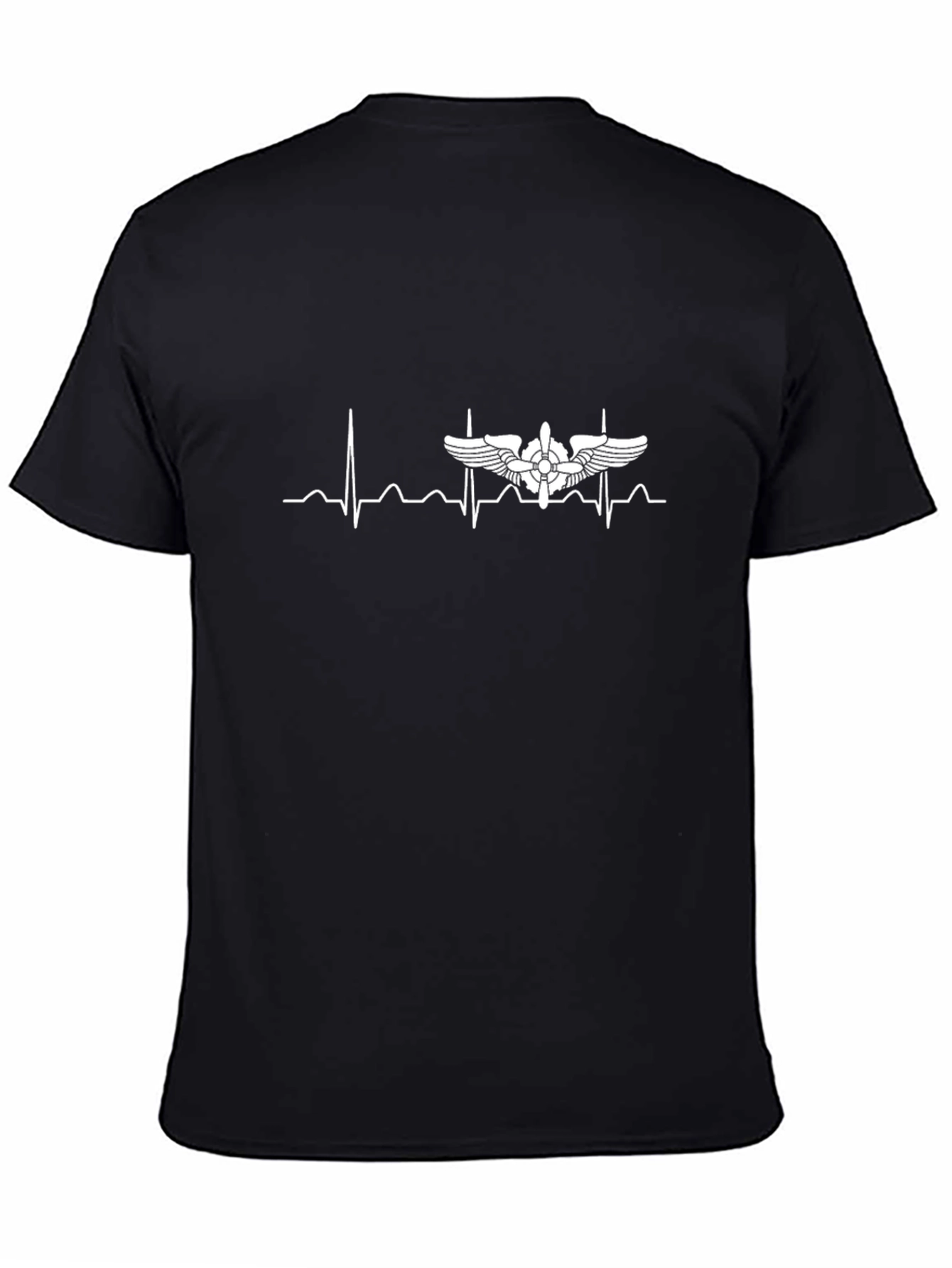 Aviator Heartbeat T-Shirt - Black