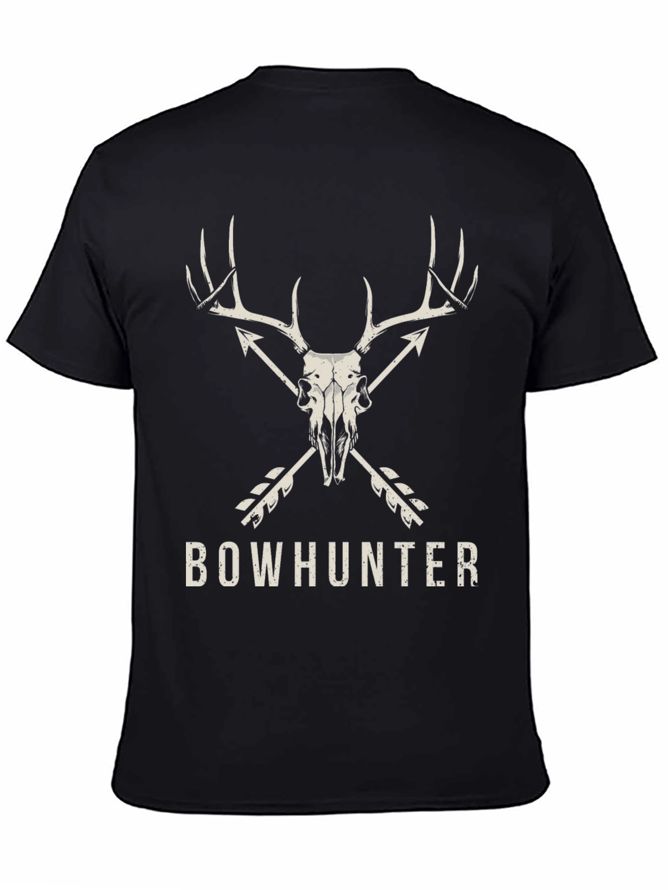 Bowhunter Deer Skull Graphic T-Shirt