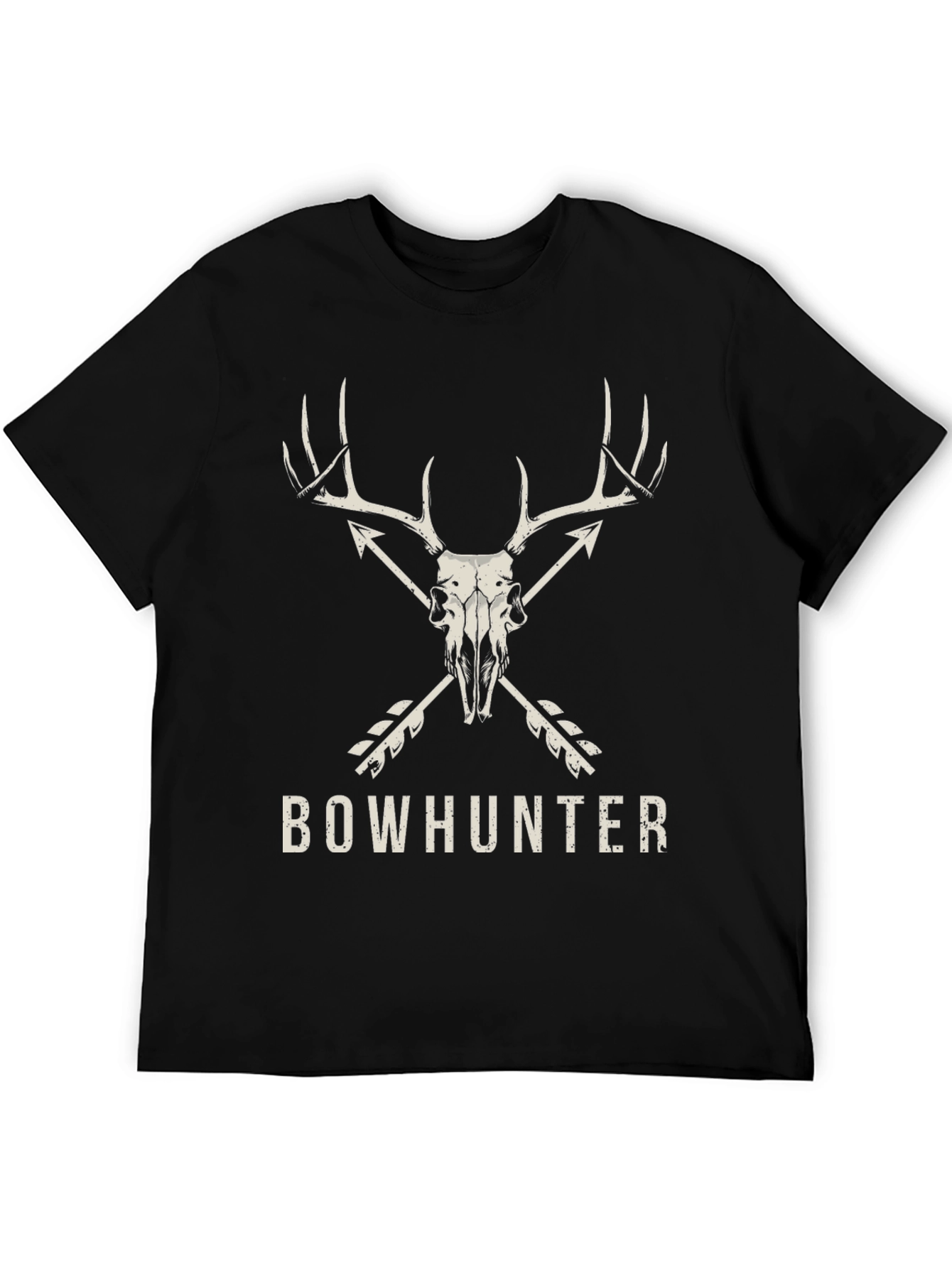 Bowhunter Deer Skull Graphic T-Shirt
