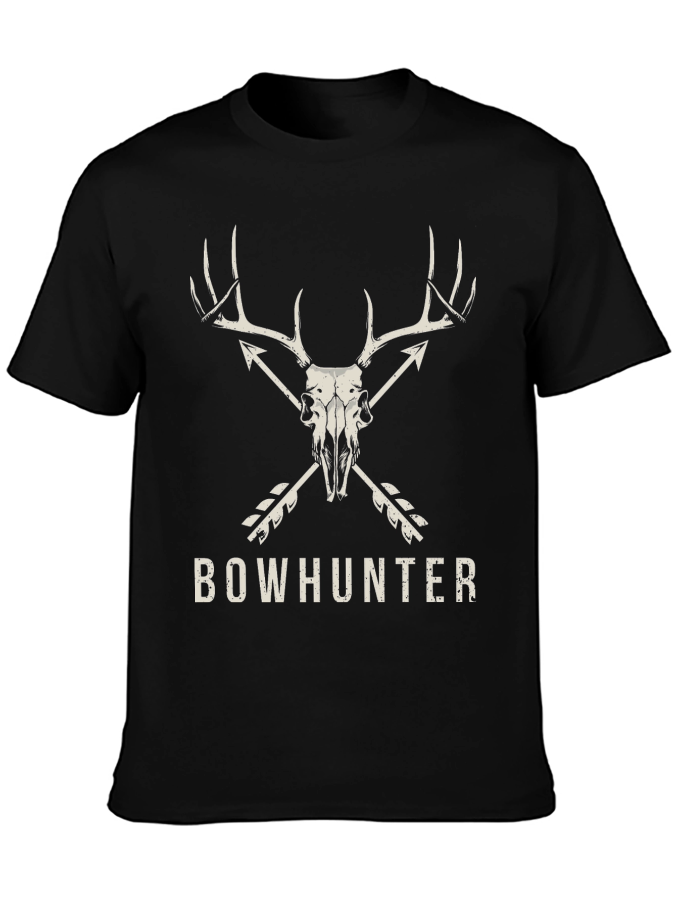 Bowhunter Deer Skull Graphic T-Shirt