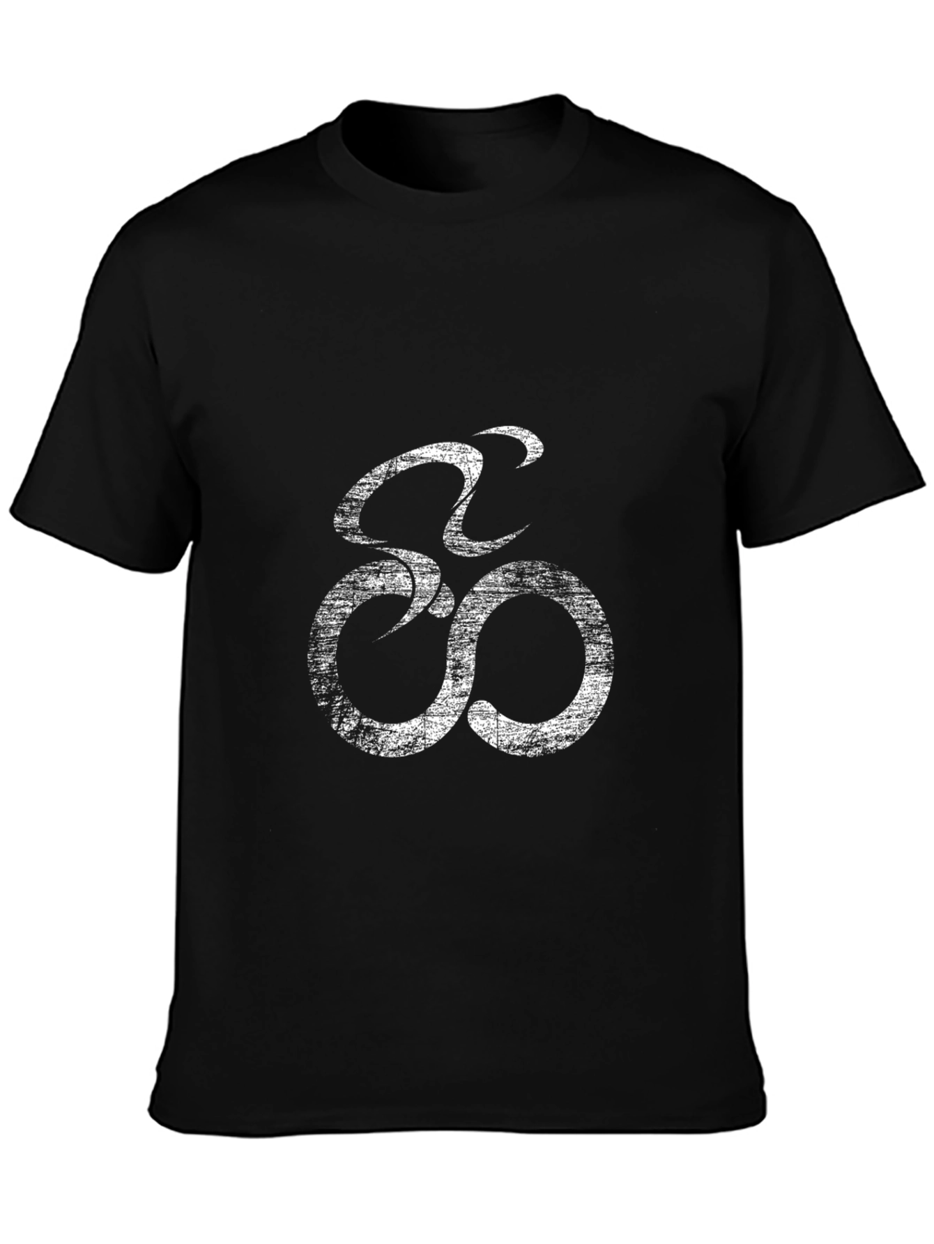 Stylish Black Bicycle Graphic Tee