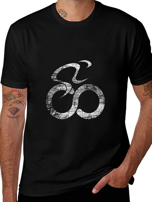 Stylish Black Bicycle Graphic Tee